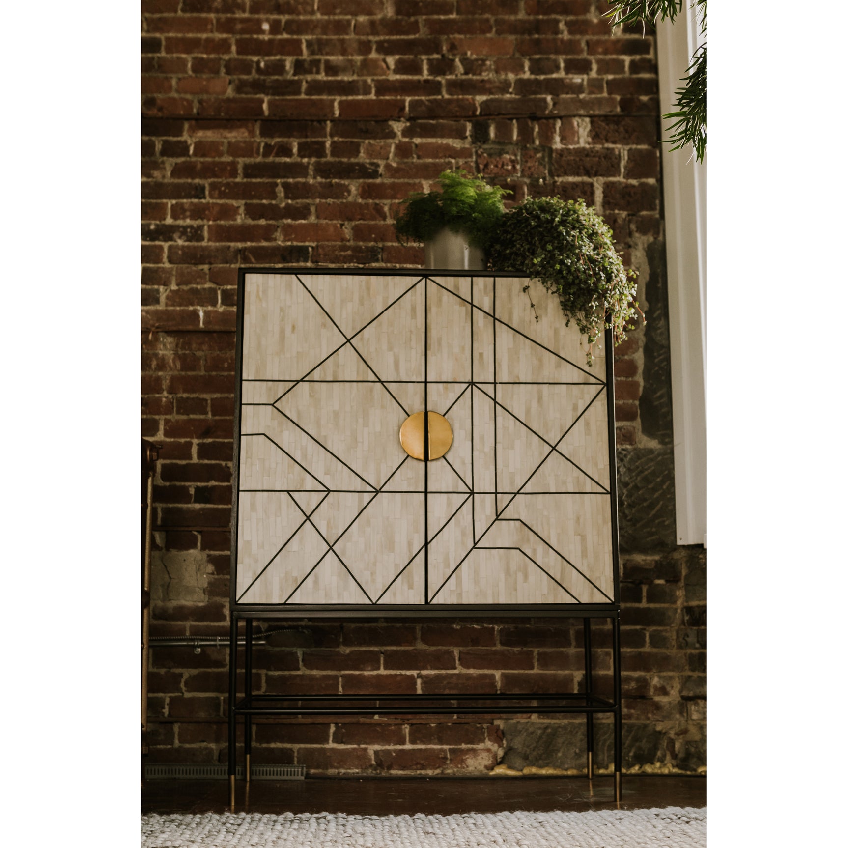 Shaws Cream/Black Cabinet - Ornate Home