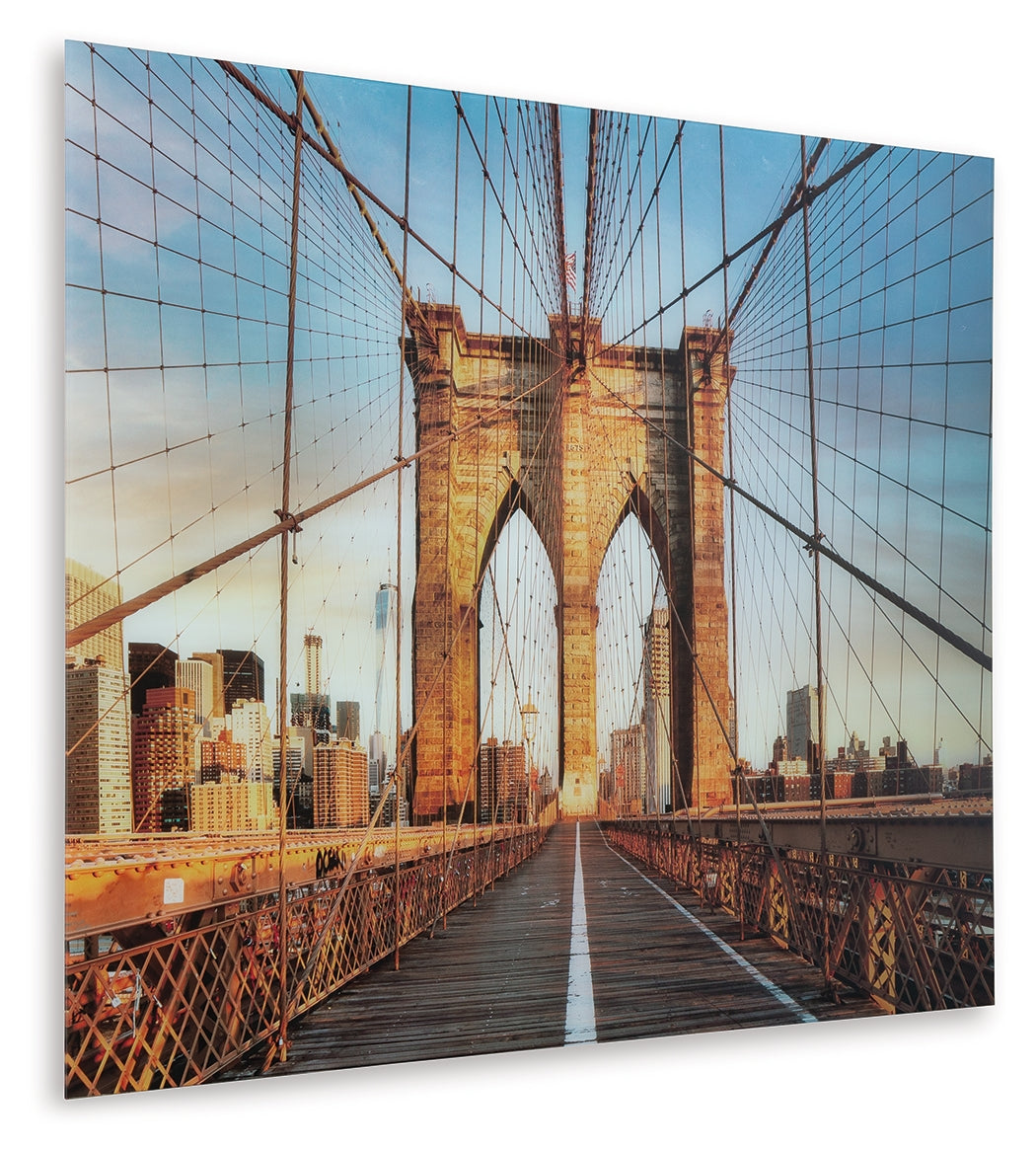 Shayward Blue/Amber Wall Art - Ornate Home