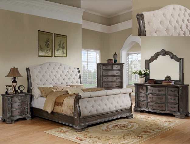 Sheffield Antique Gray Chest - Ornate Home