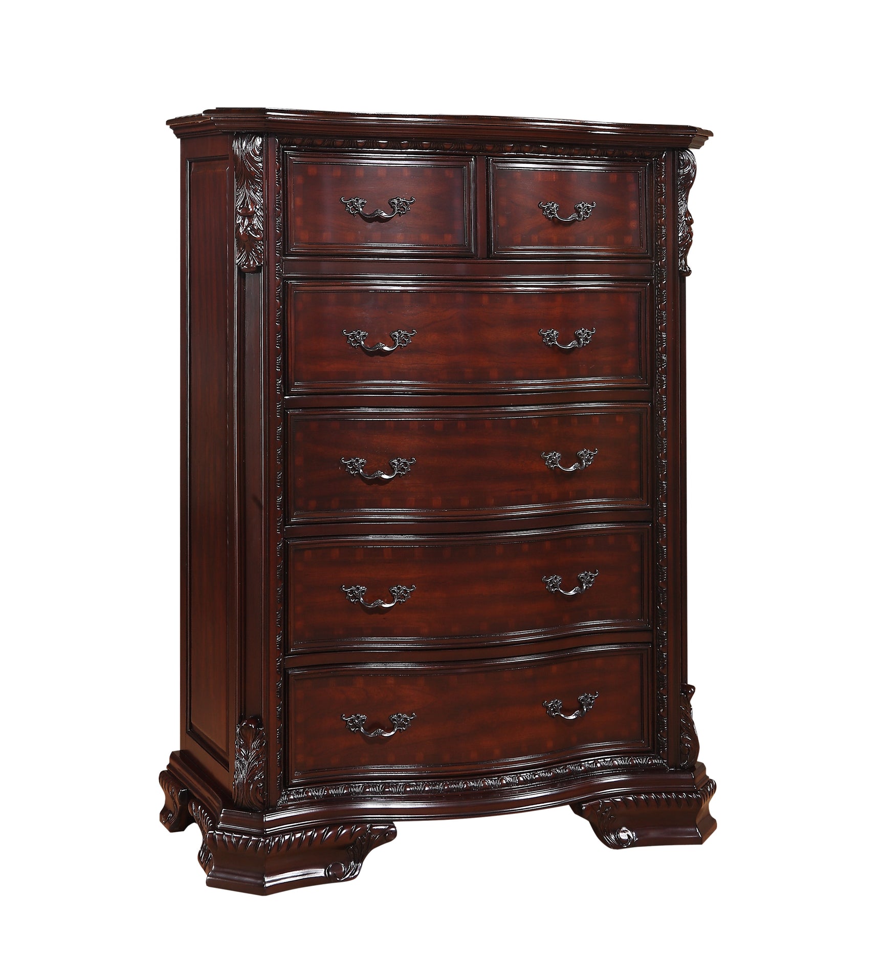 Sheffield Dark Cherry Panel Bedroom Set - Ornate Home