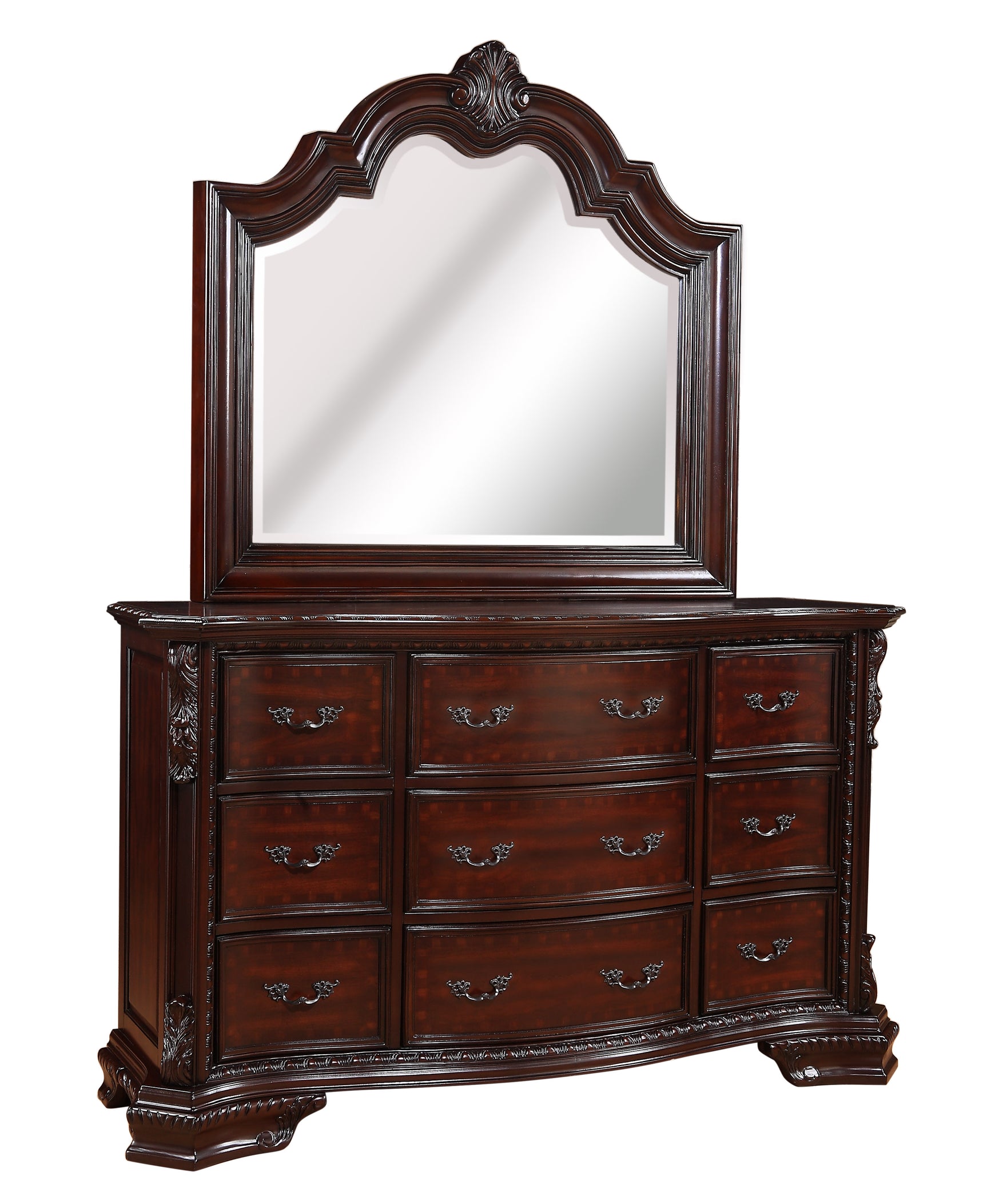 Sheffield Dark Cherry Panel Bedroom Set - Ornate Home