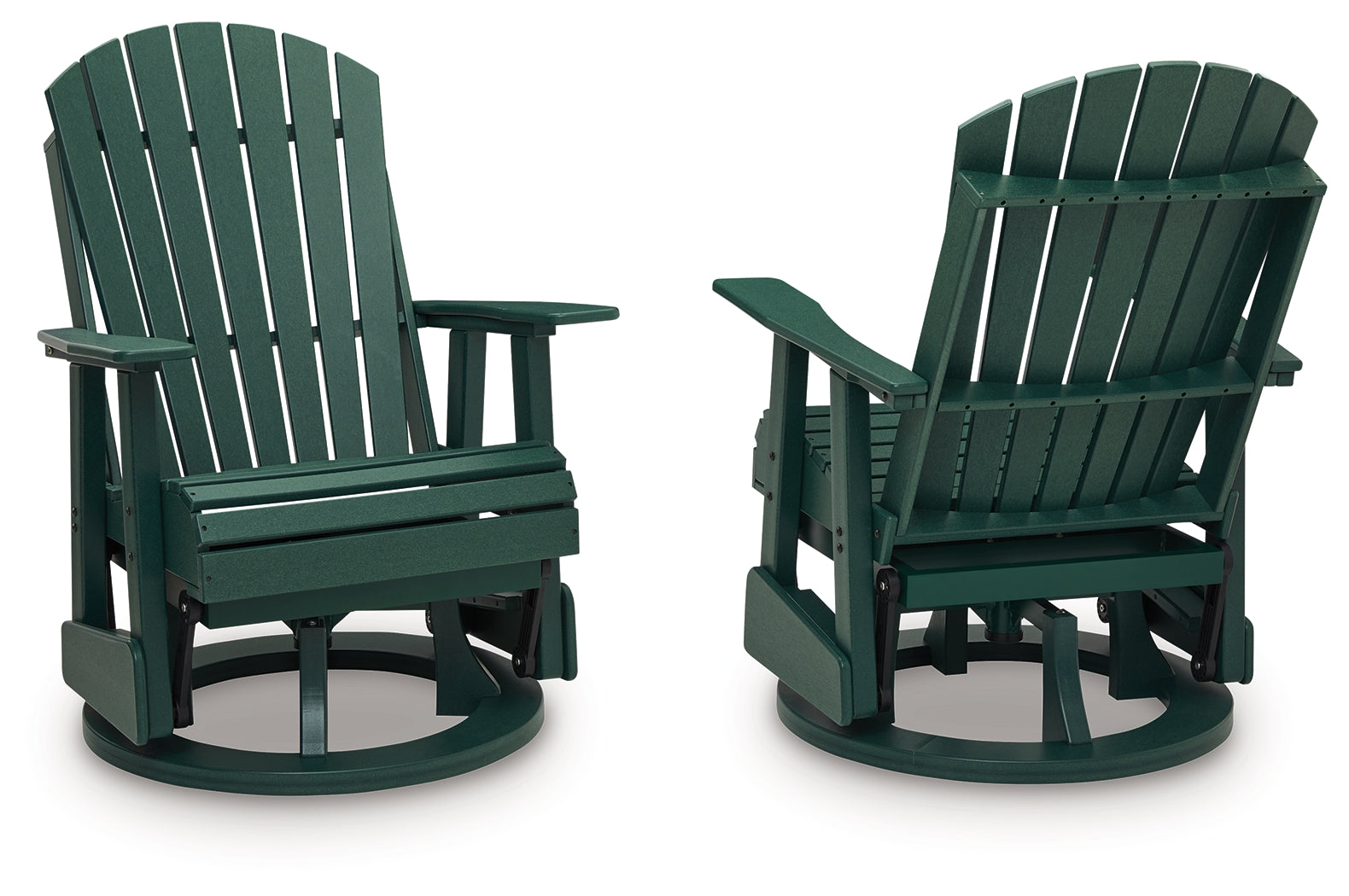 Shell Beach Green Swivel Glider Chair - Ornate Home