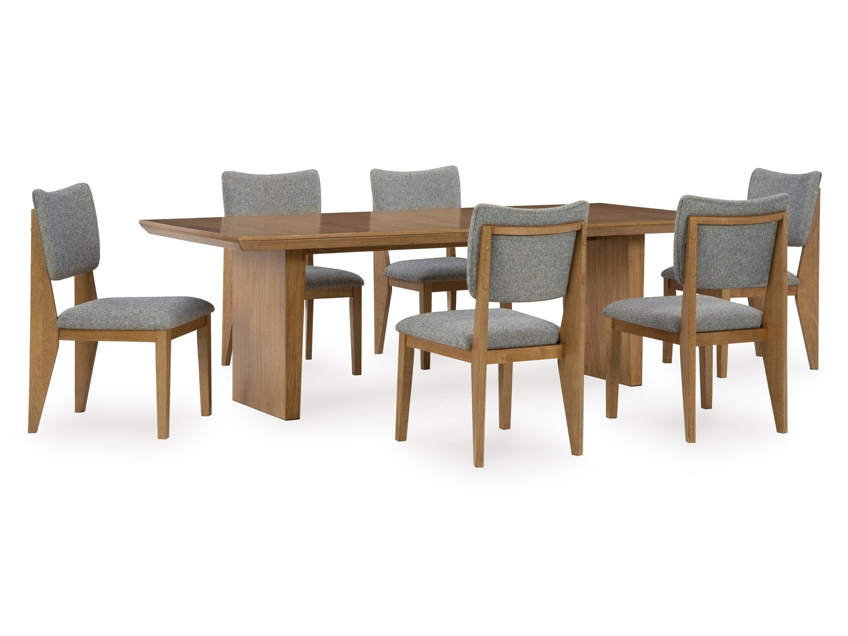 Sherbana Light Brown Dining Table and 6 Chairs - Ornate Home