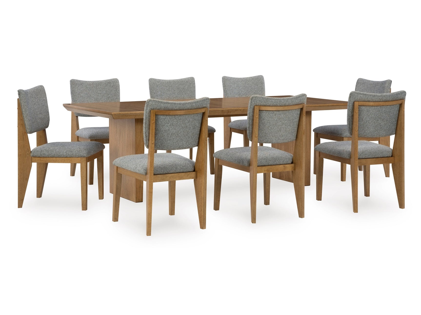 Sherbana Light Brown Dining Table and 8 Chairs - Ornate Home