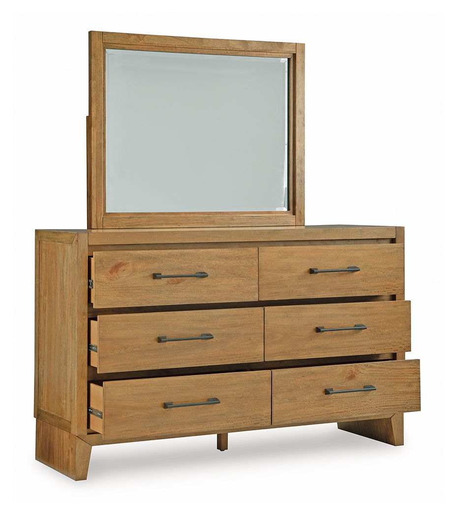 Sherbana Light Brown Dresser & Mirror - Ornate Home