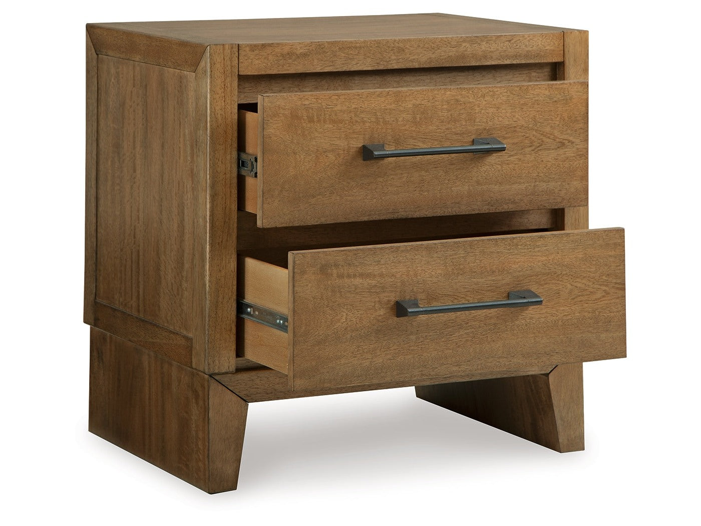 Sherbana Light Brown Two Drawer Nightstand - Ornate Home