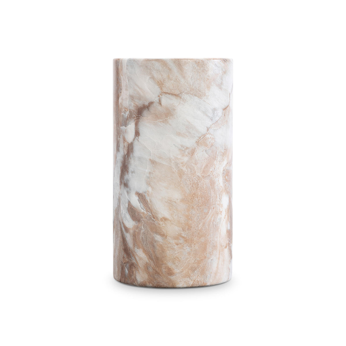 Shiloh Beige/White Marble Accent Table - Ornate Home