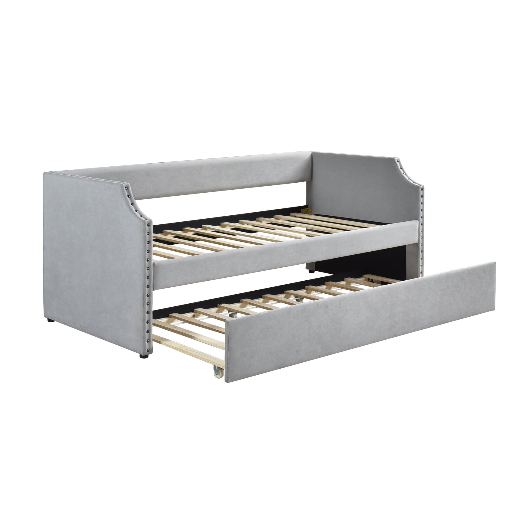 Shiloh Light Gray Daybed with Trundle - Ornate Home
