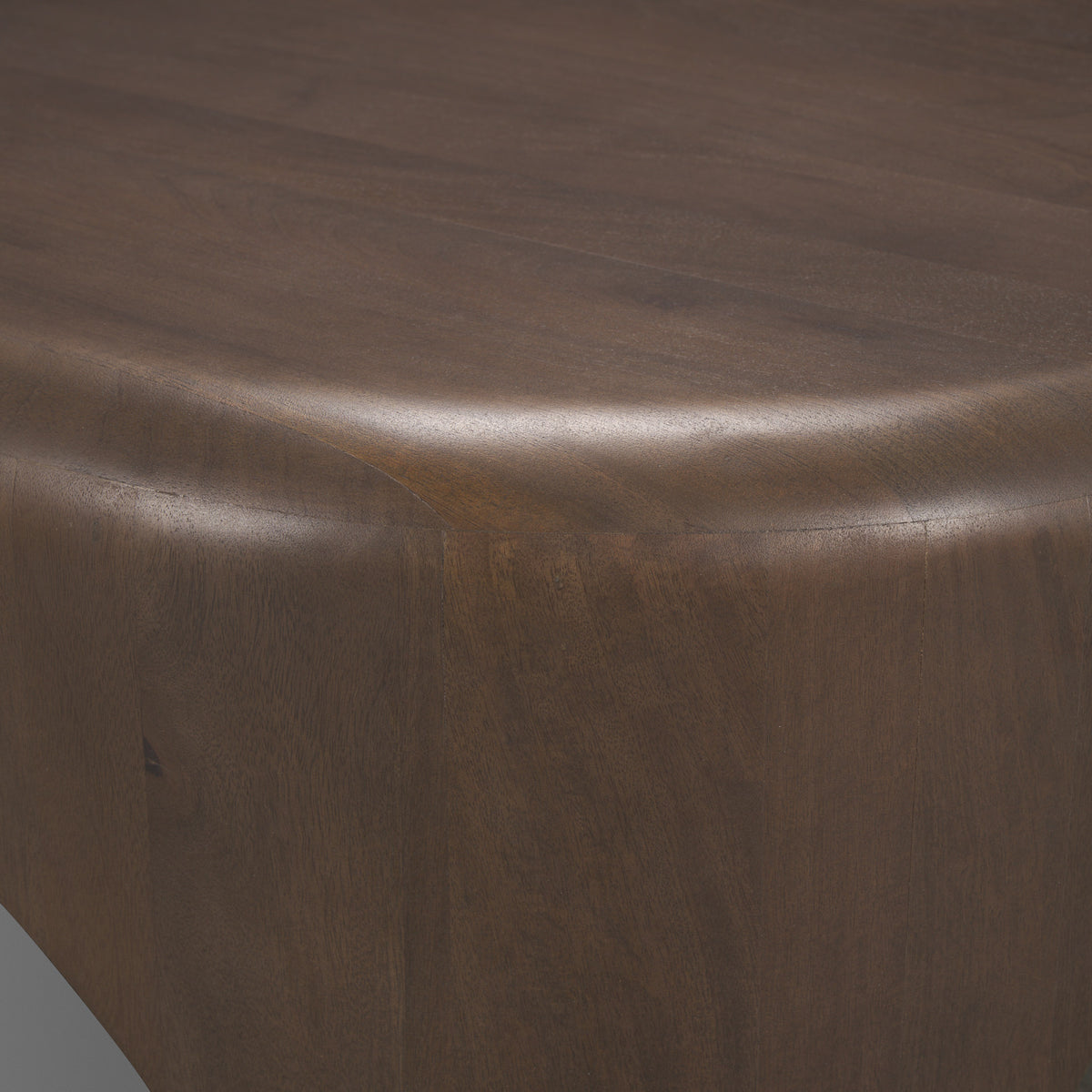 Shima Dark Brown Oval Wood with Arched Legs Coffee Table - Ornate Home
