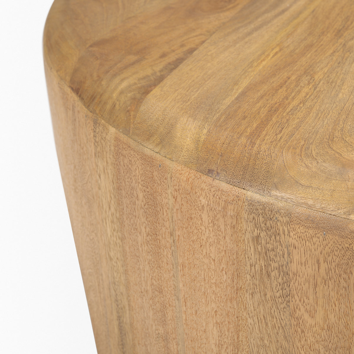 Shima Light Brown Round Wood with Arched Legs Coffee Table - Ornate Home