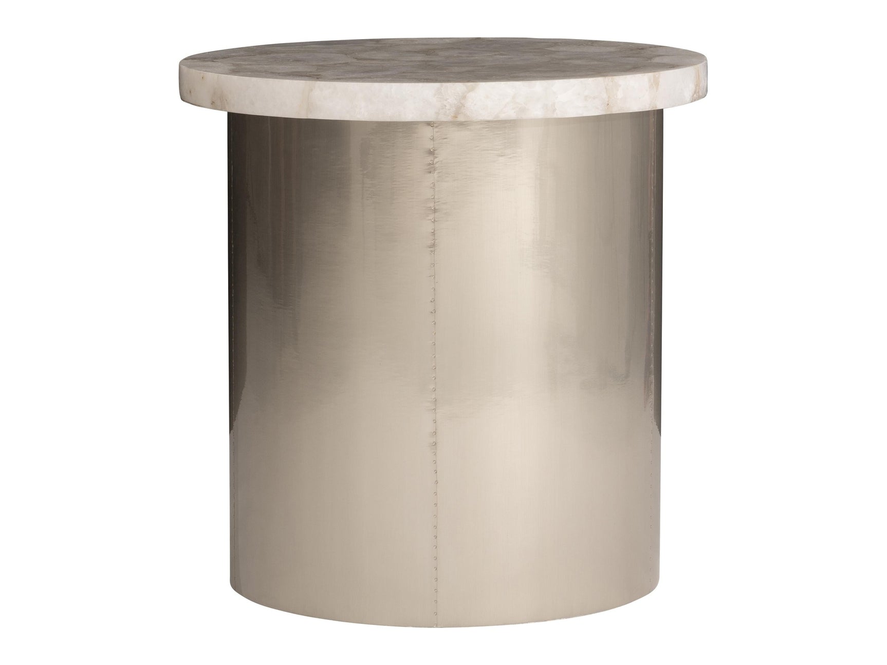 Shimla White/German Silver Side Table - Ornate Home