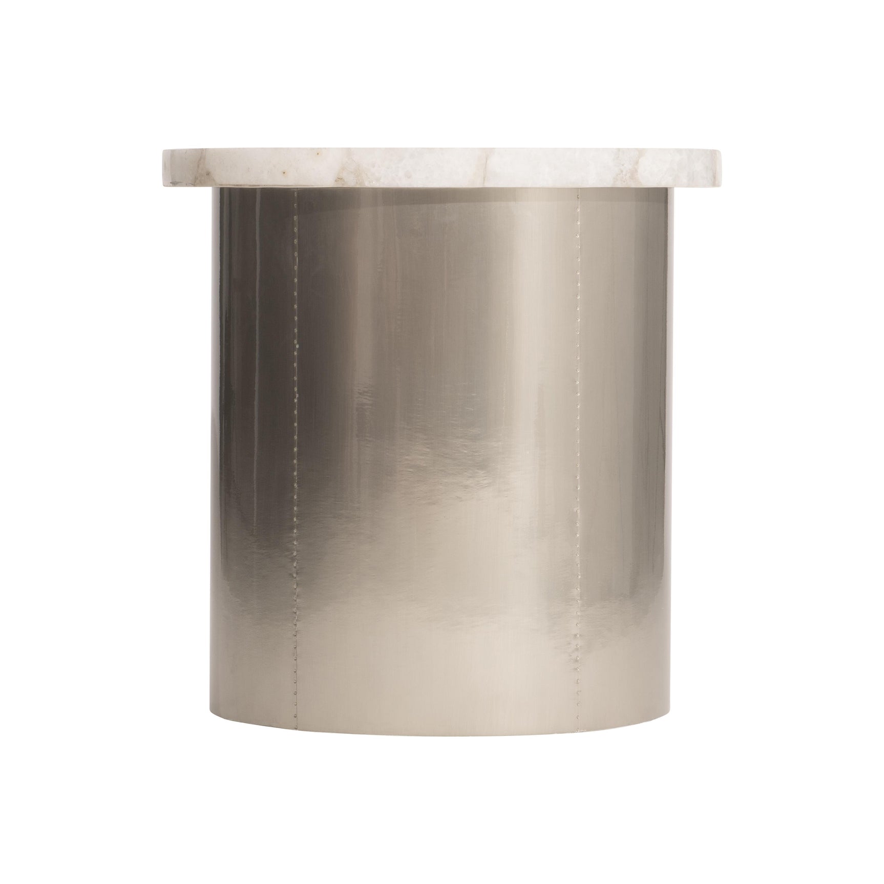 Shimla White/German Silver Side Table - Ornate Home