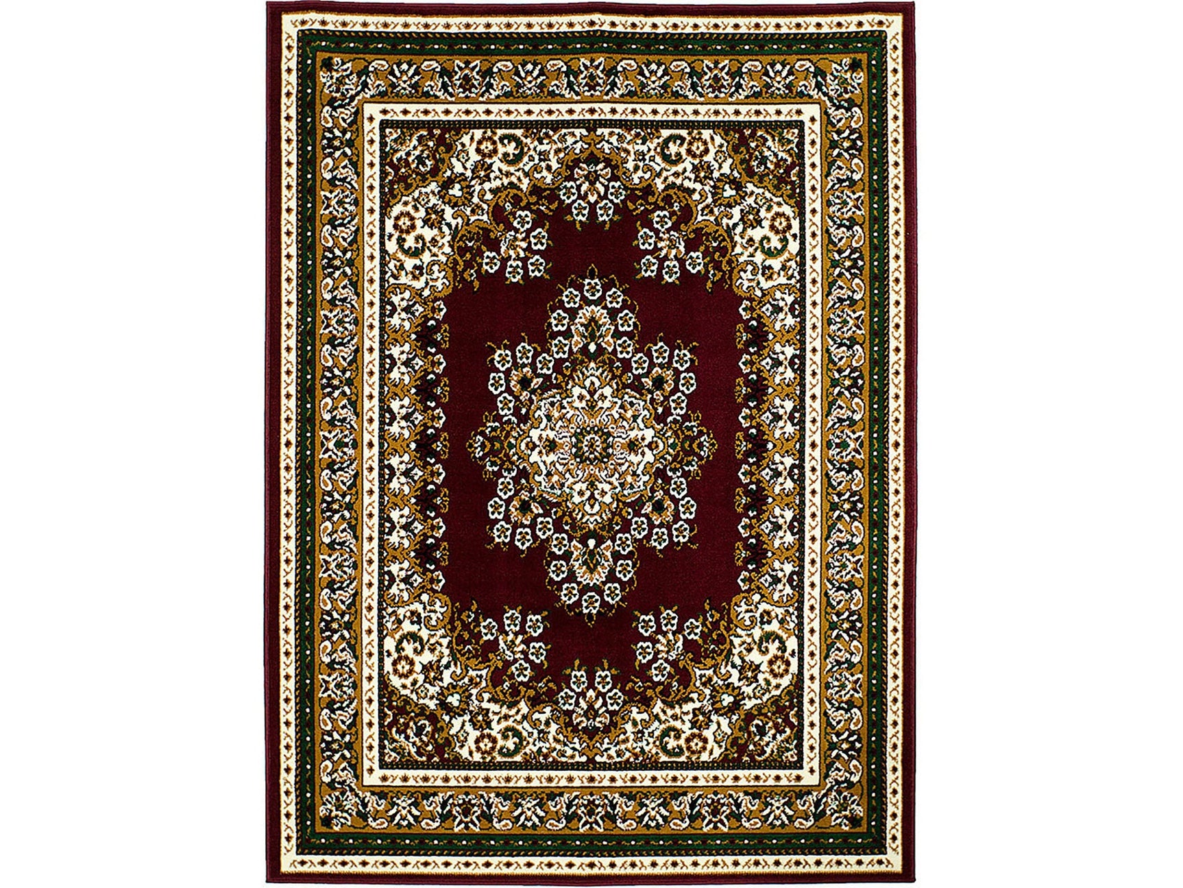 Shinta Burgundy 5' X 8' Area Rug - Ornate Home