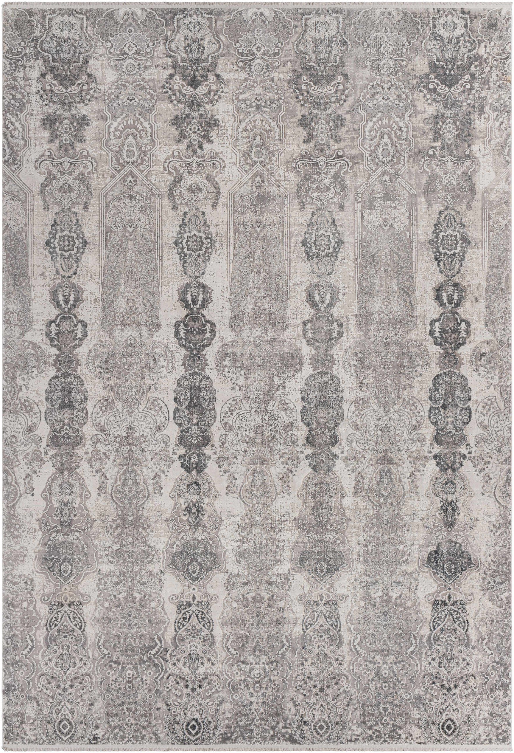 Shipdham Luxury Fringed Faux Silk Area Rug - Clearance - Ornate Home