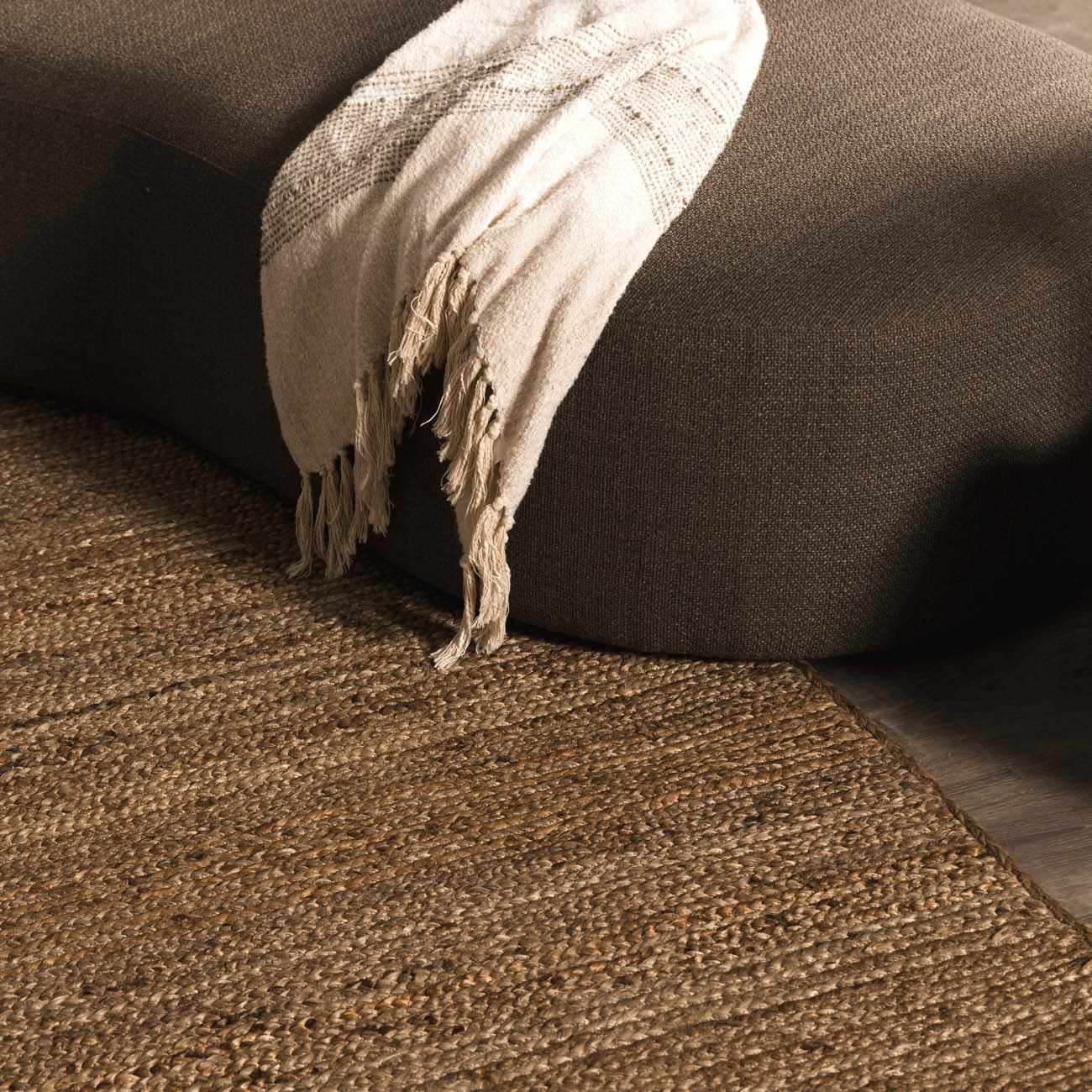 Shippagan Tan Jute Braided Rug - Ornate Home