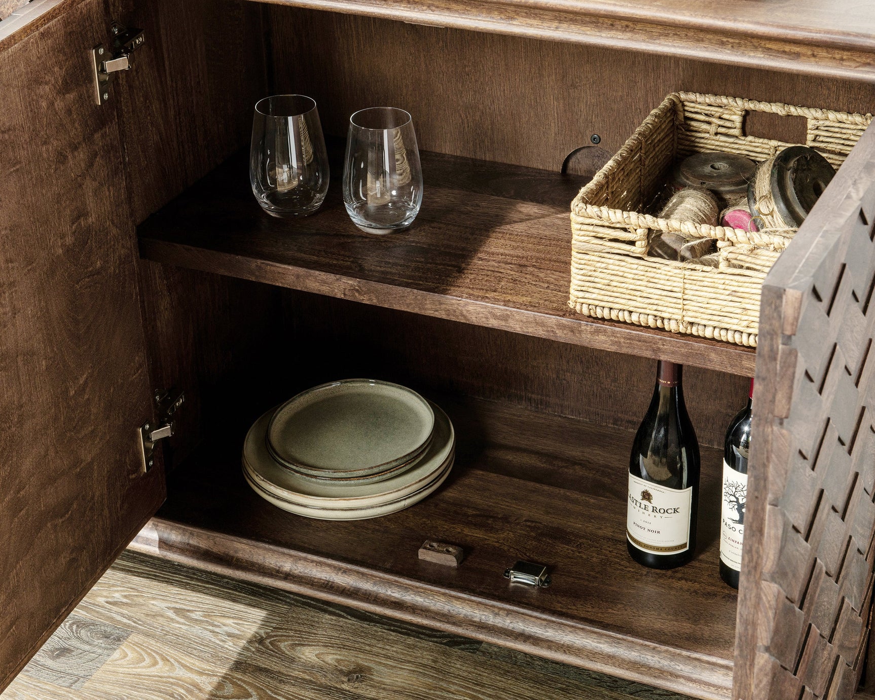 Shira Kona Brown 4 Door Buffet - Ornate Home