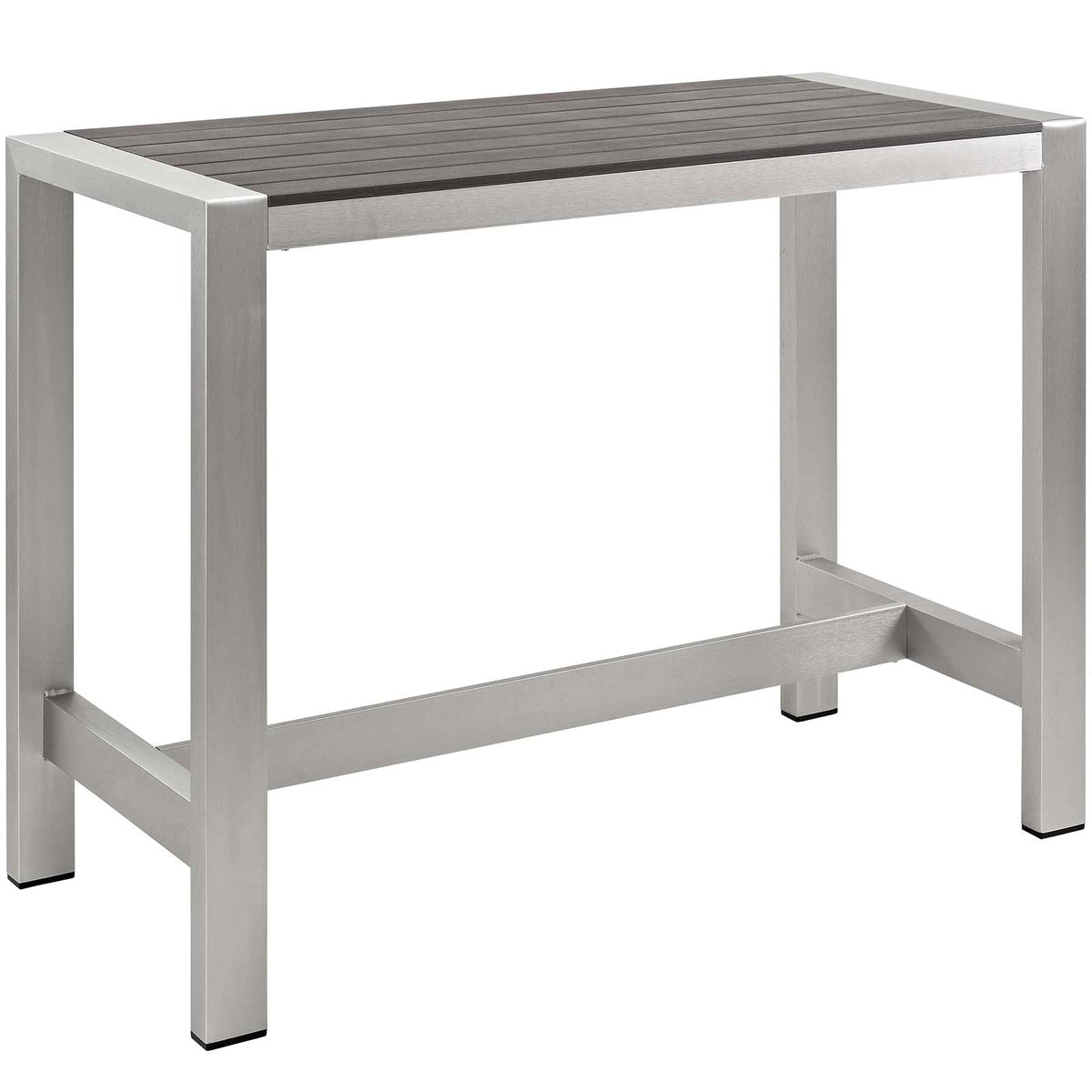 Shore Silver/Gray 7 Piece Outdoor Patio Aluminum Dining Set - Ornate Home