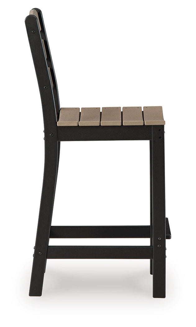 Shoreline Beach Black/Beige Counter Table Set (Set of 3) - Ornate Home