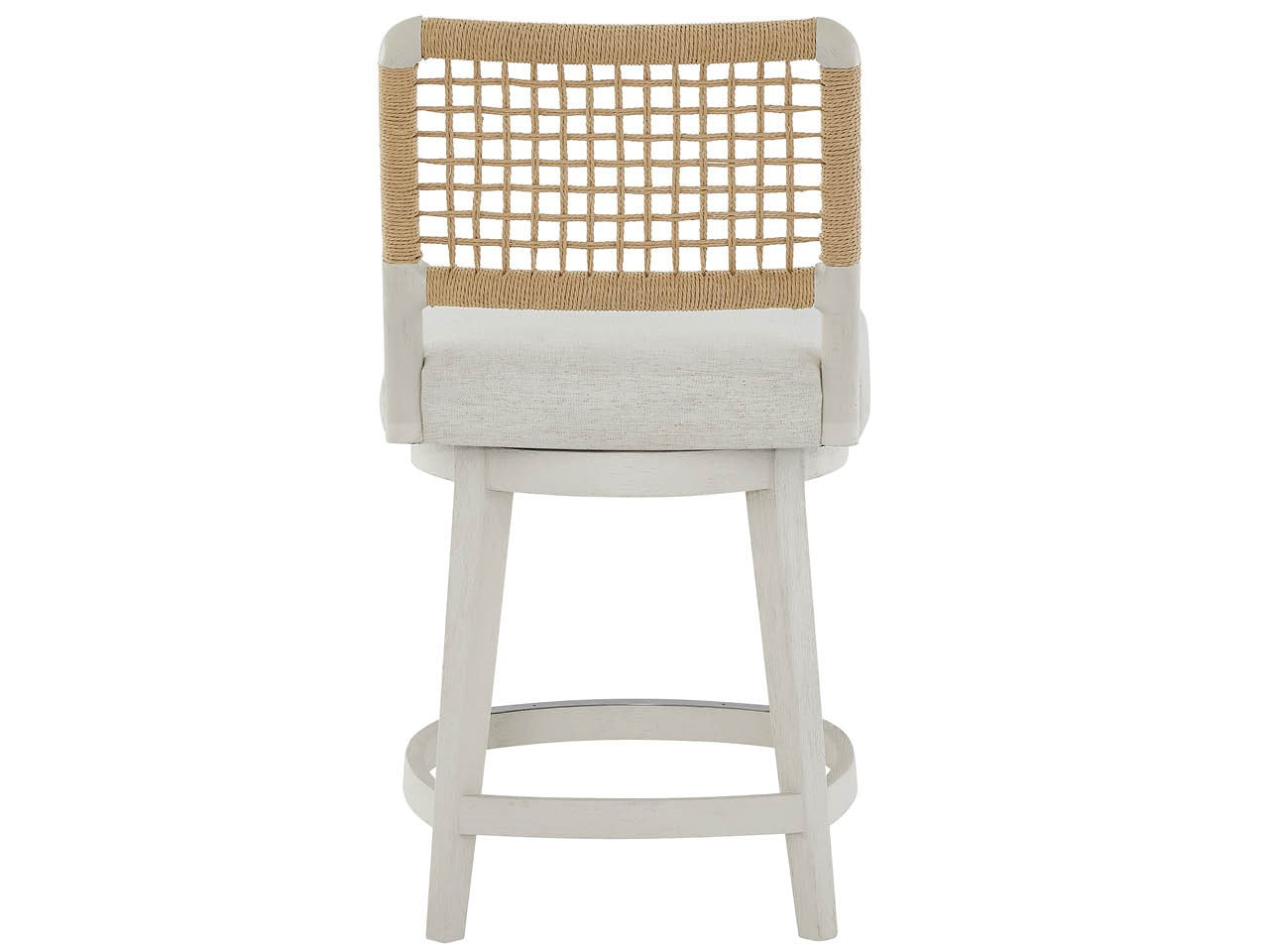 Shoreline White Pine/Crypton Nomad Snow Swivel Counter Stool - Ornate Home