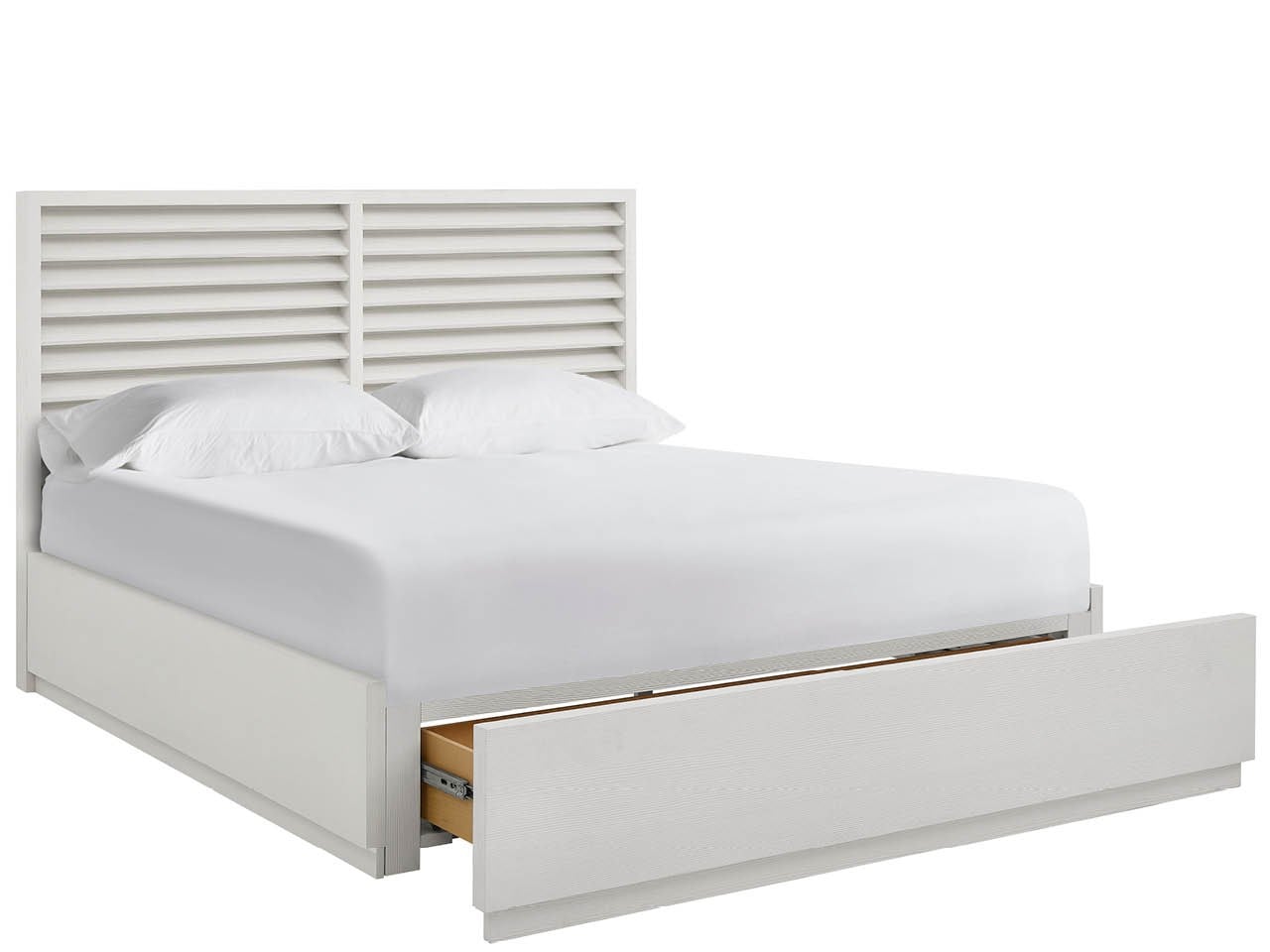 Shoreline White Pine King Panel Storage Bed - Ornate Home