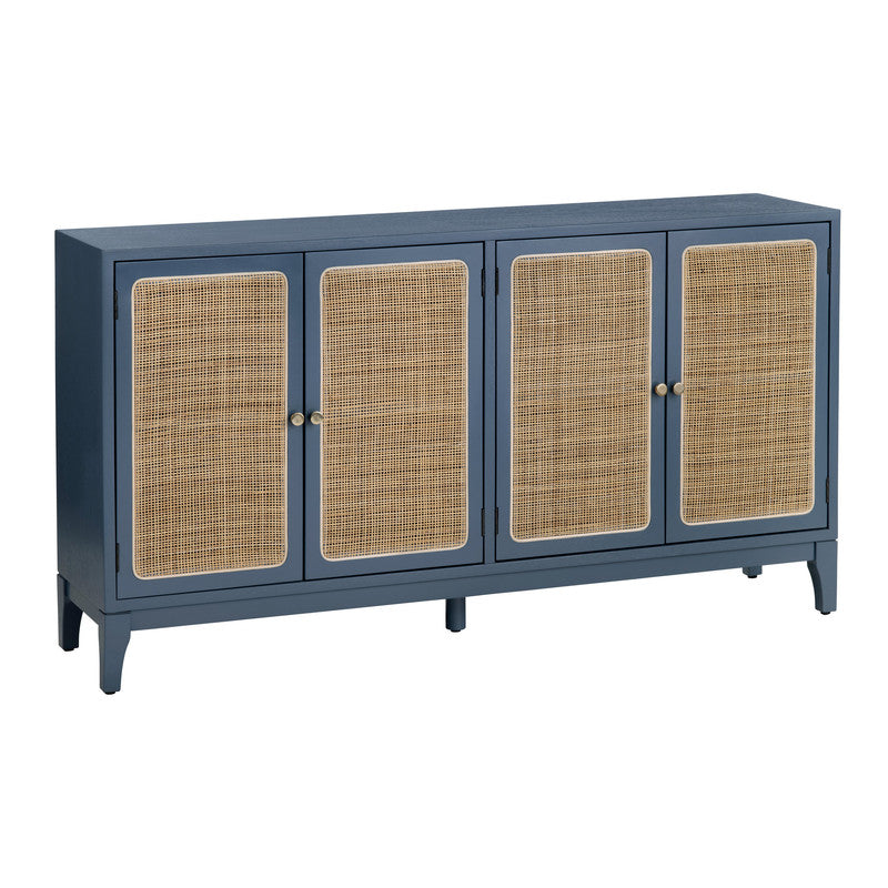 Shoreside Blue/Brown Four-Door Sideboard - Ornate Home