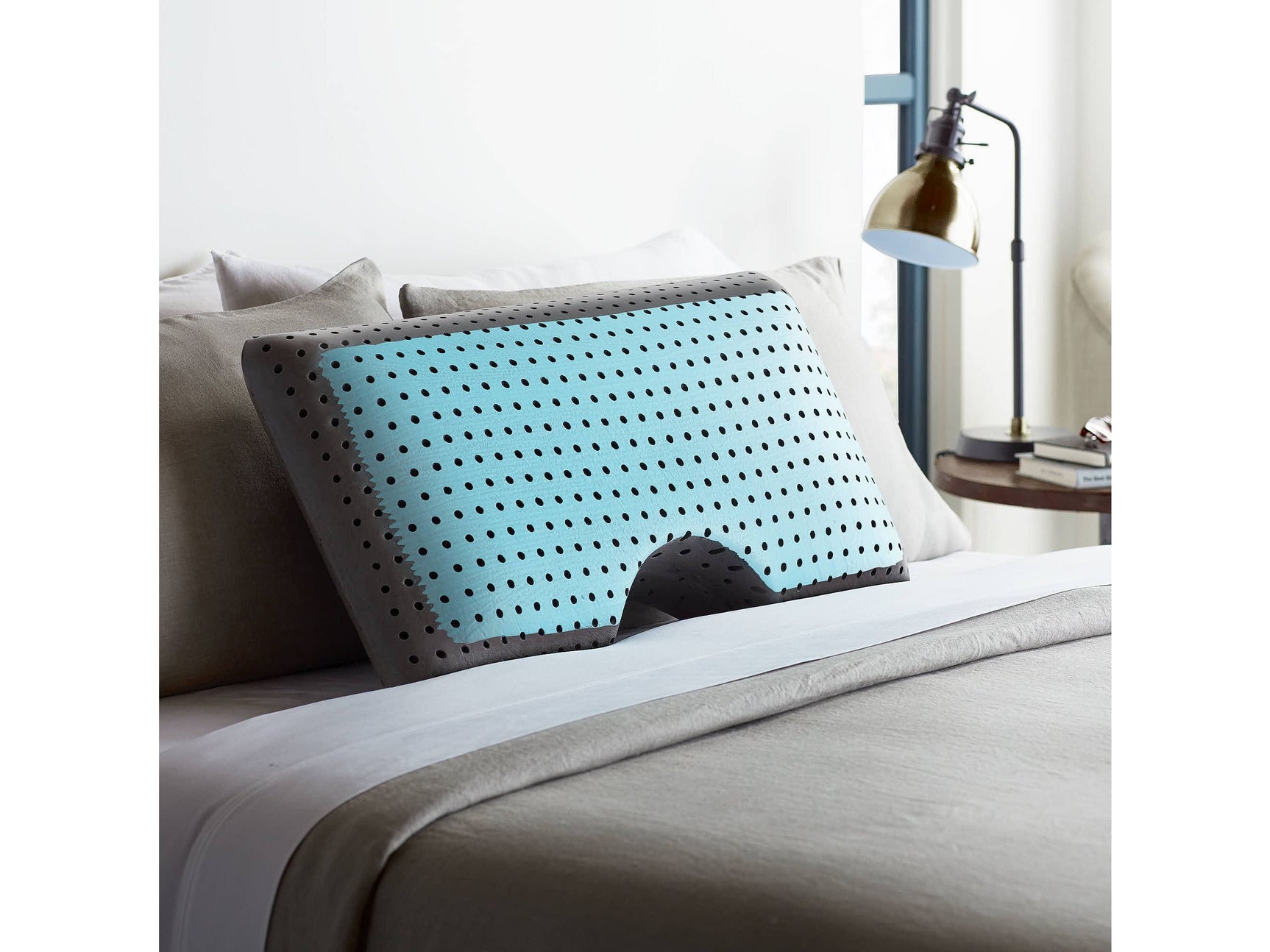 Shoulder CarbonCool LT + Omniphase White Queen Pillow - Ornate Home