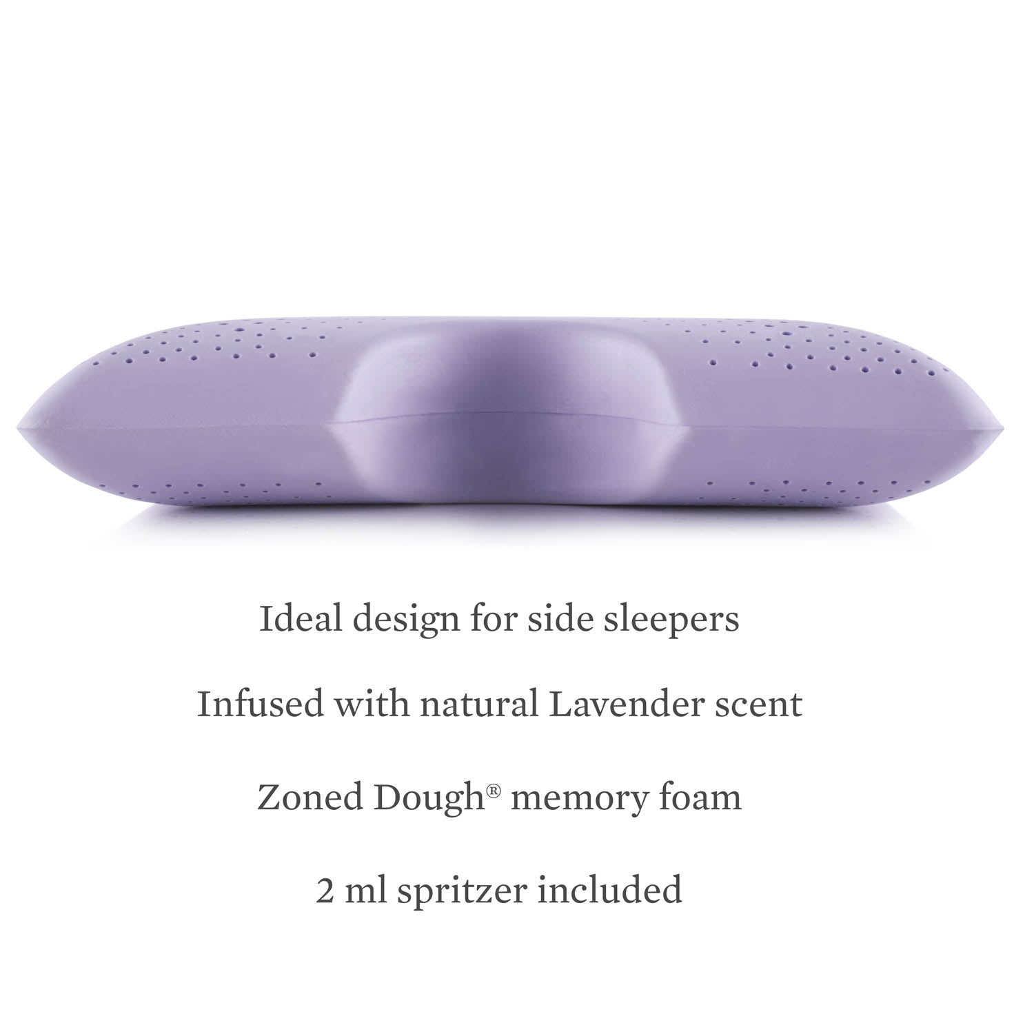 Shoulder Zoned Dough Lavender King Pillow - Ornate Home