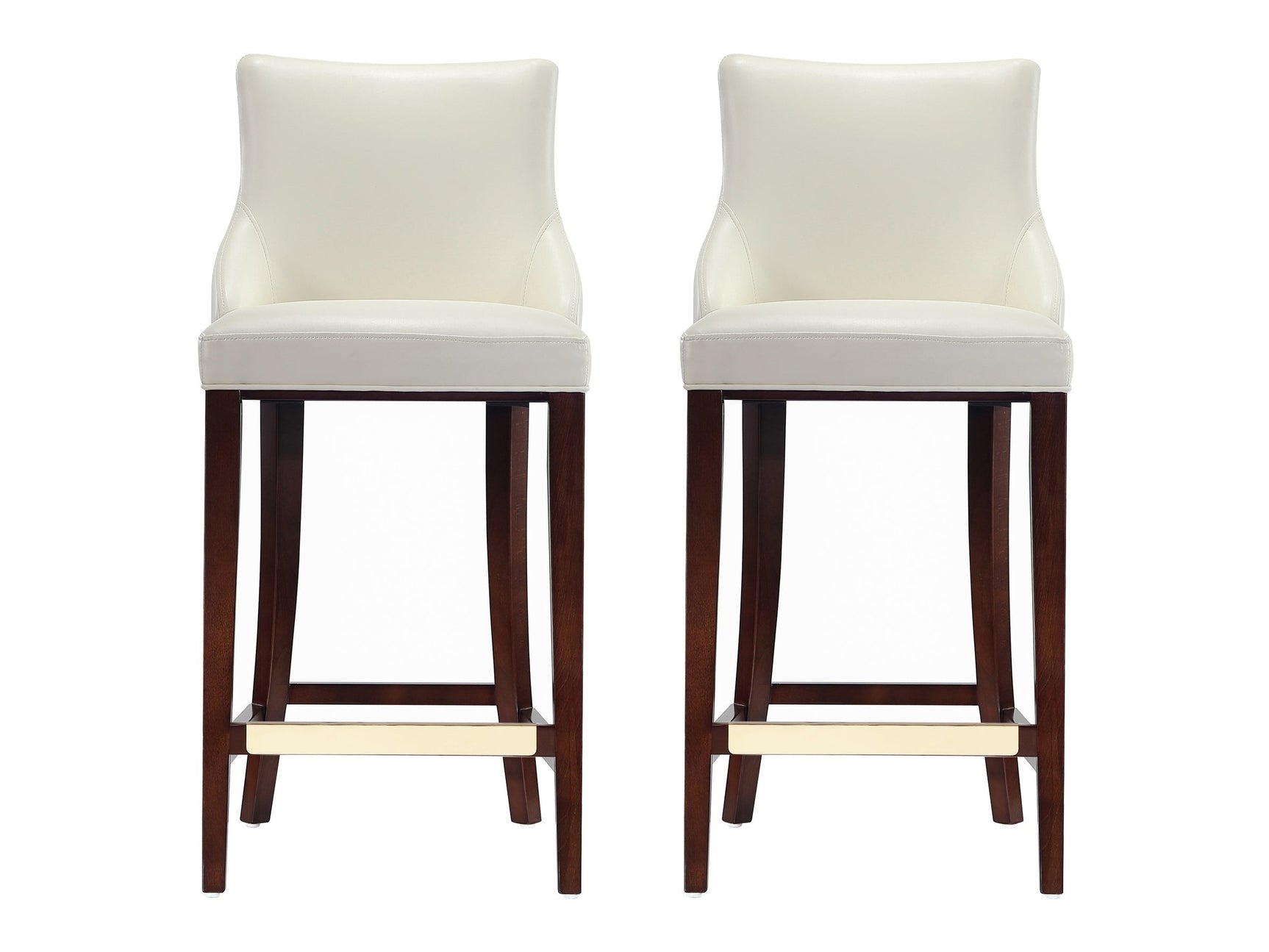 Shubert Barstool in Ivory (set of 2) - Ornate Home