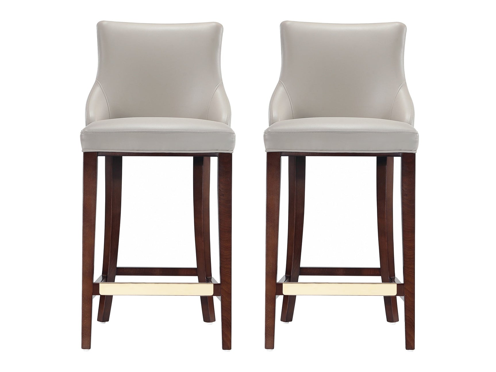Shubert Barstool in Light Grey (set of 2) - Ornate Home