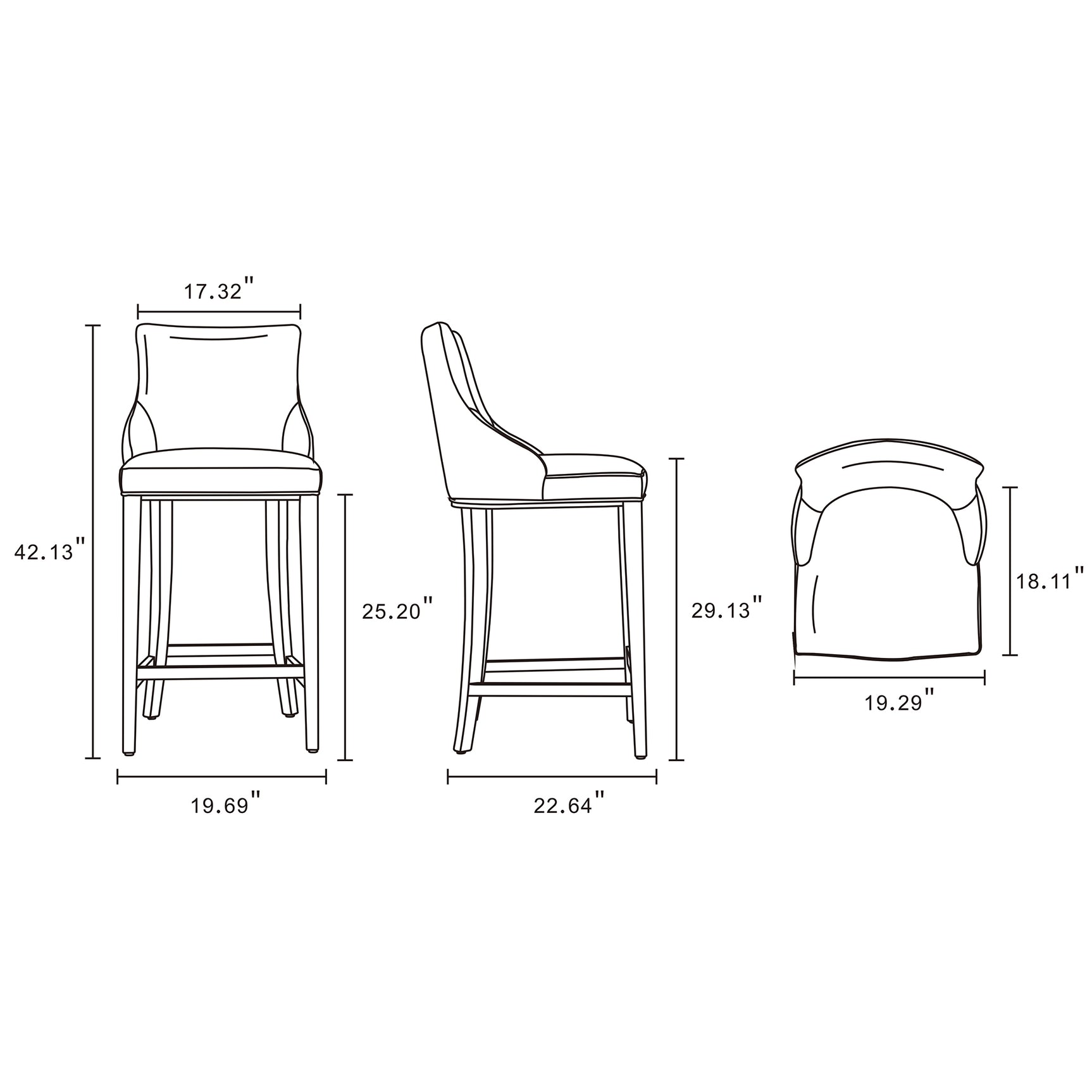 Shubert Barstool in Tan - Ornate Home