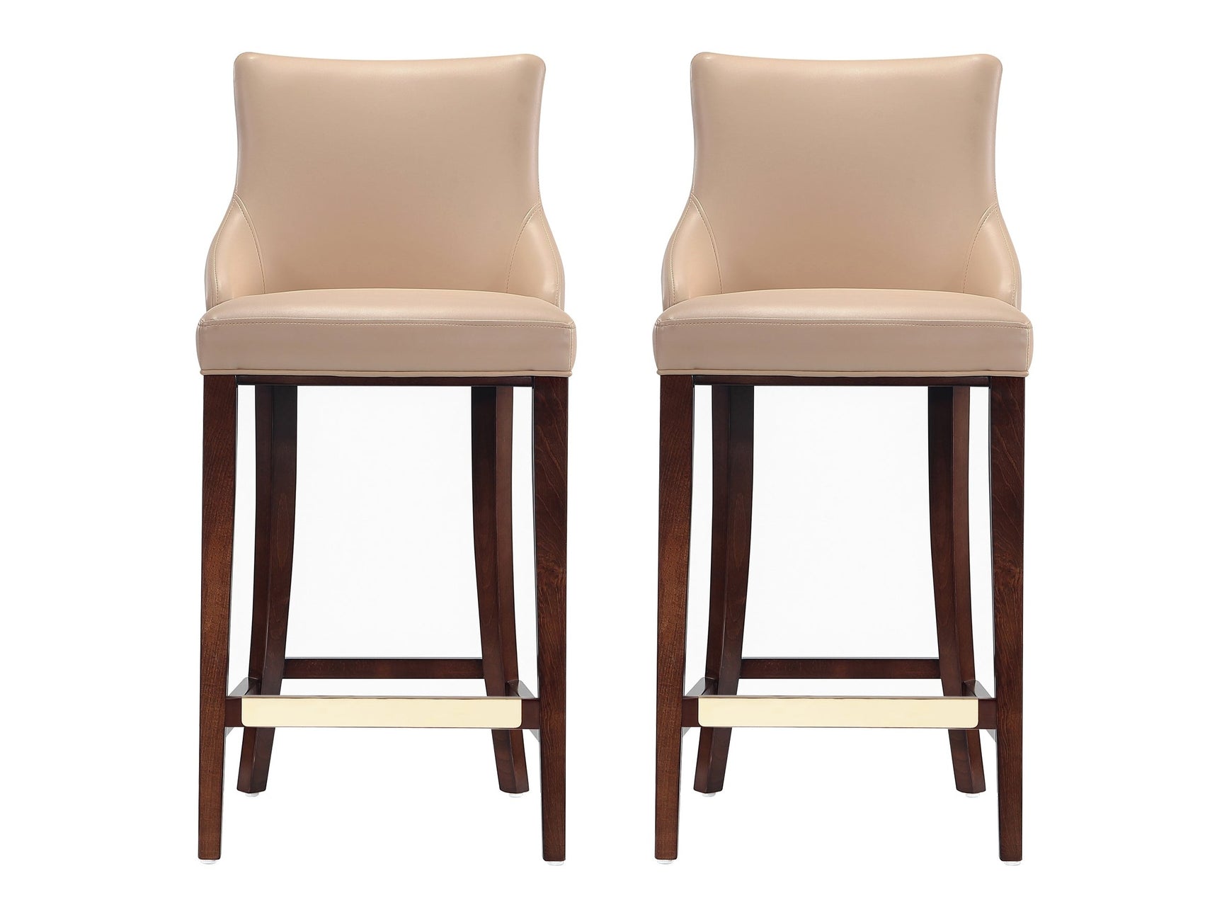 Shubert Barstool in Tan (set of 2) - Ornate Home