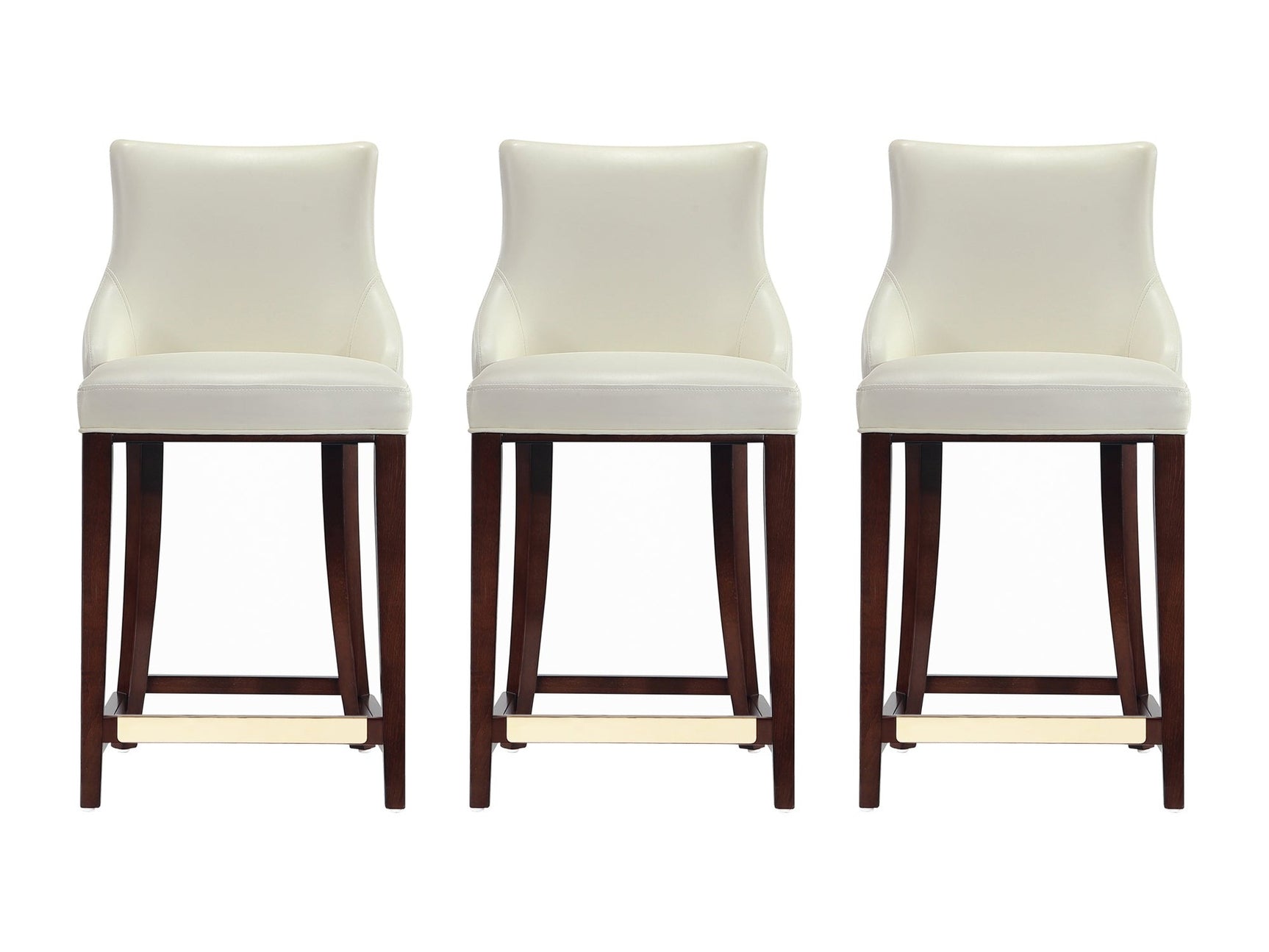 Shubert Counter Stool in Ivory (set of 3) - Ornate Home