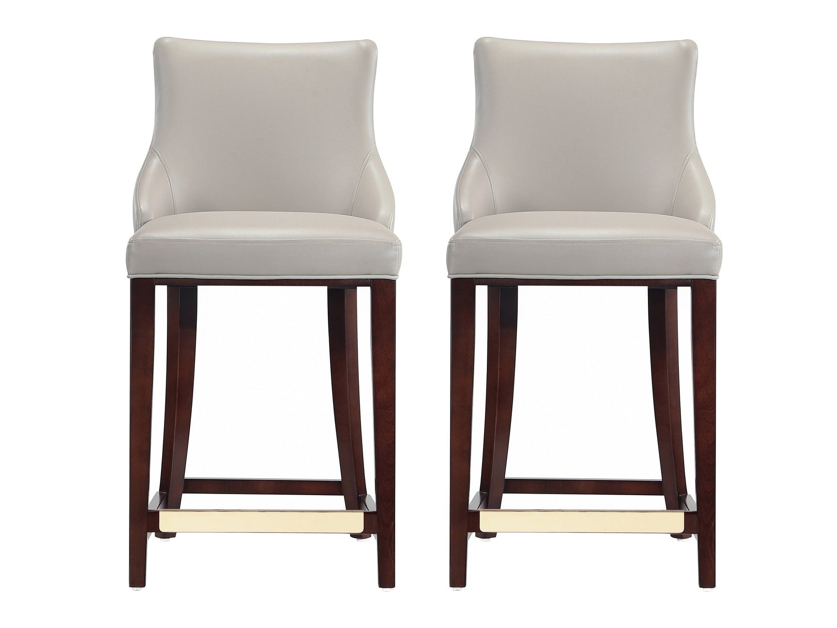 Shubert Counter Stool in Light Grey (set of 2) - Ornate Home