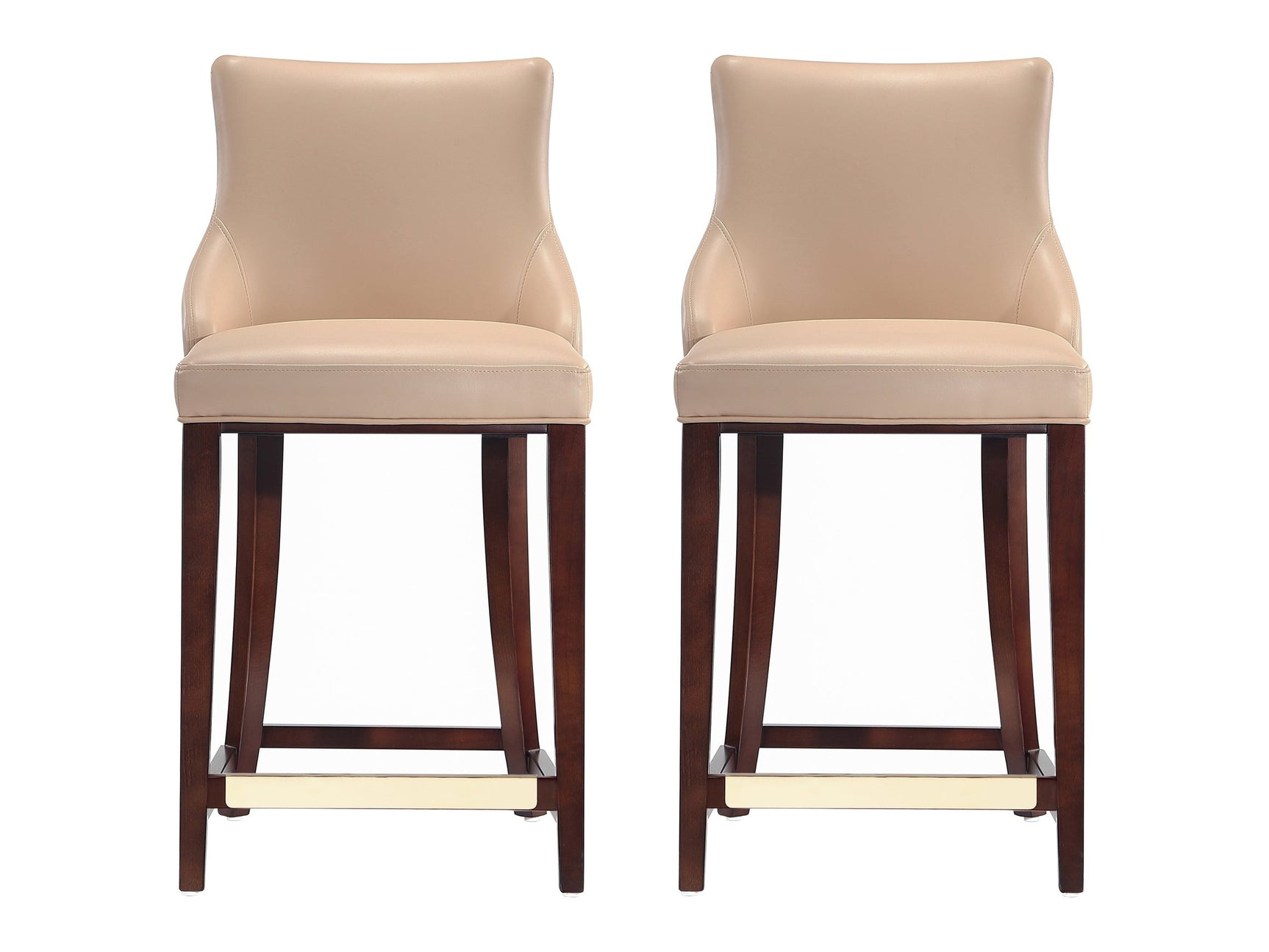 Shubert Counter Stool in Tan (Set of 2) - Ornate Home