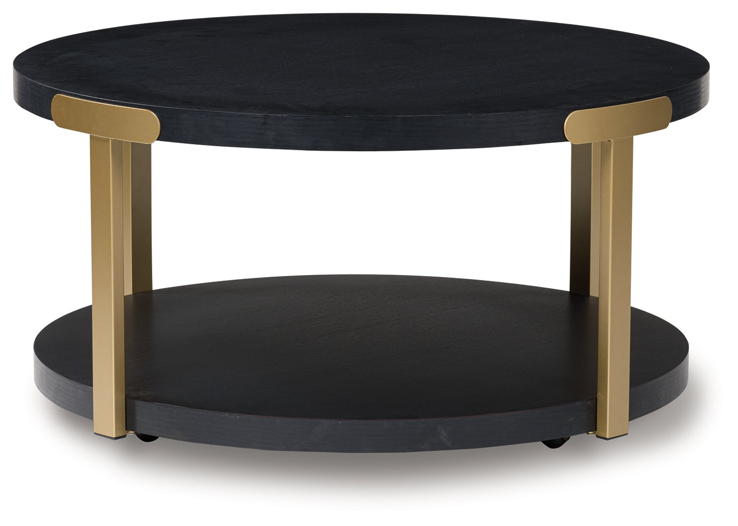 Shylore Black/Brass Finish Occasional Table Set (Set of 3) - Ornate Home