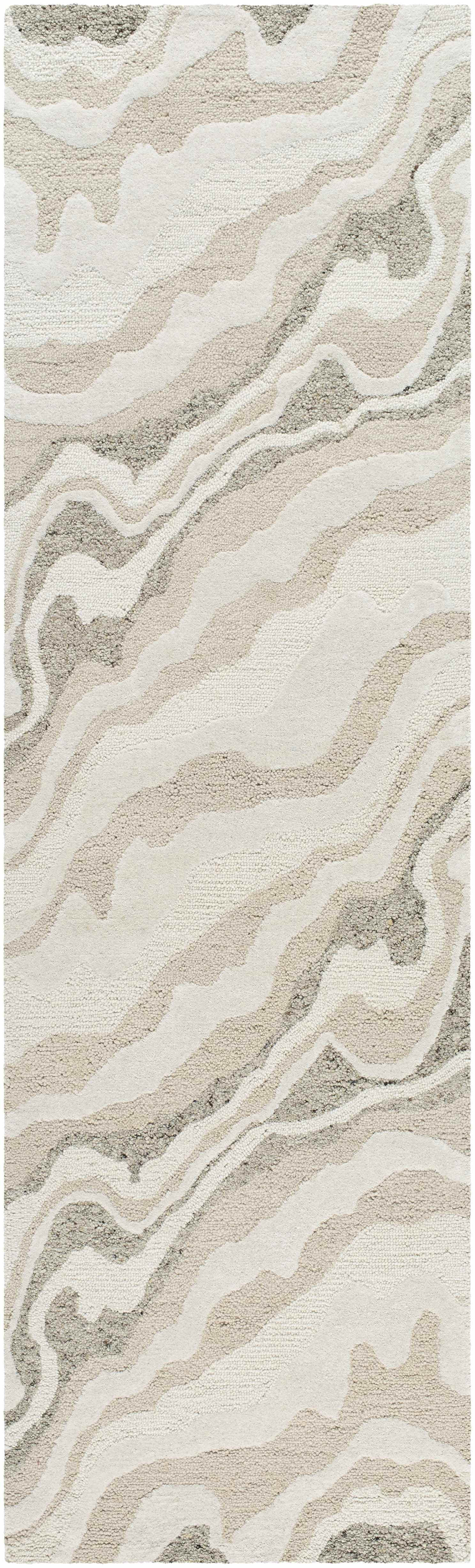 Siani Beige Wool Area Rug - Ornate Home