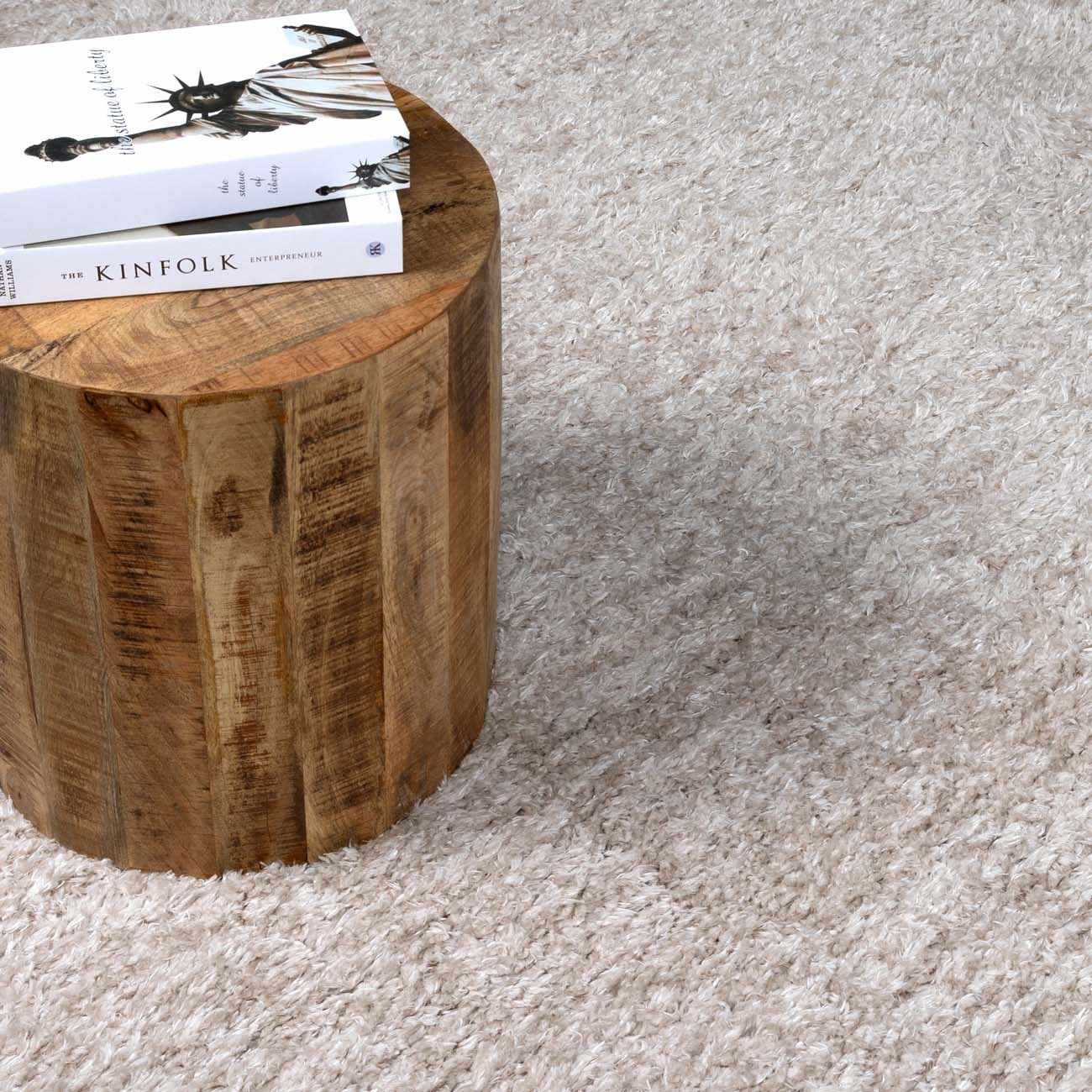 Siari Solid Oatmeal Shag Rug - Ornate Home