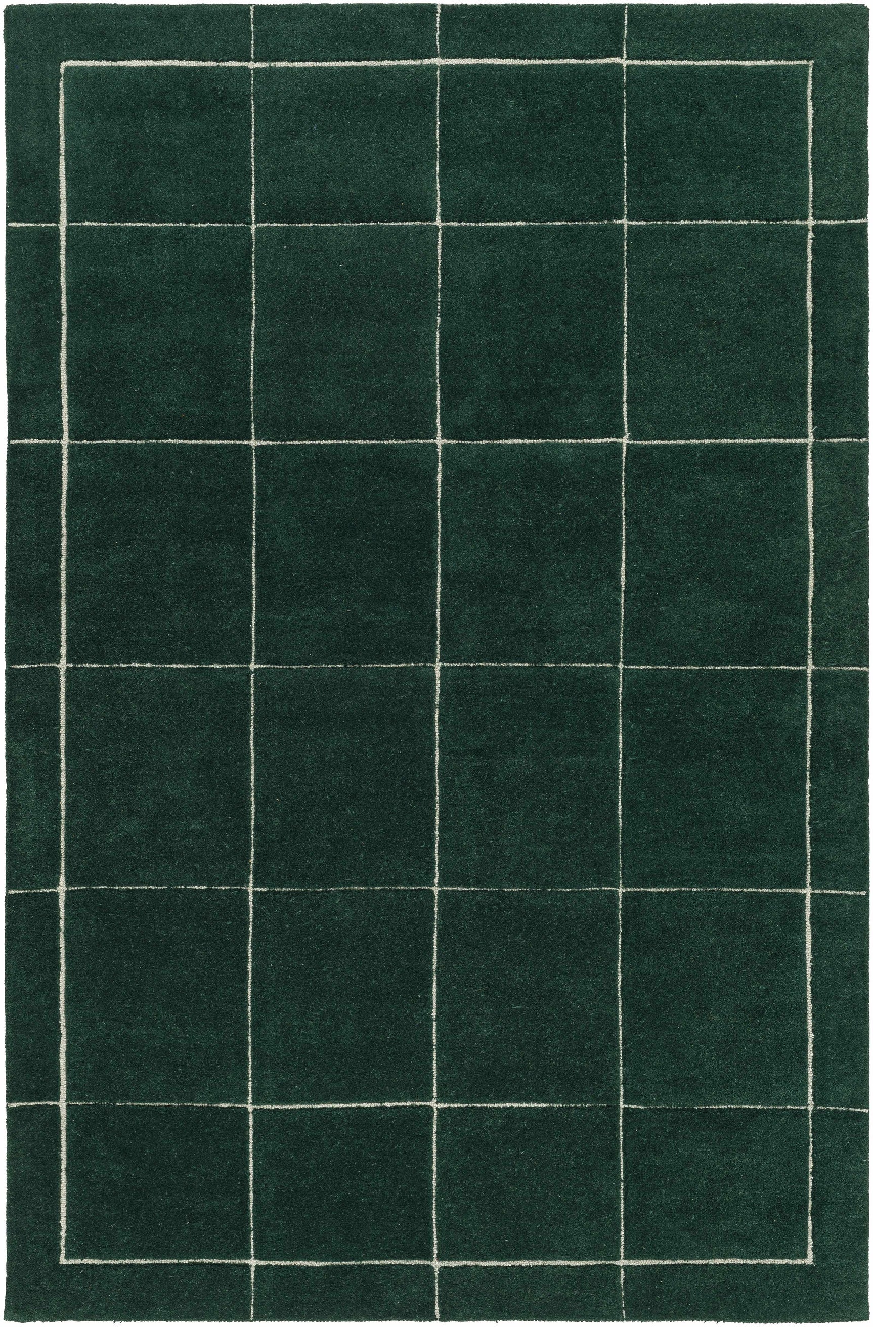 Siarl Green Checkered Area Rug - Ornate Home