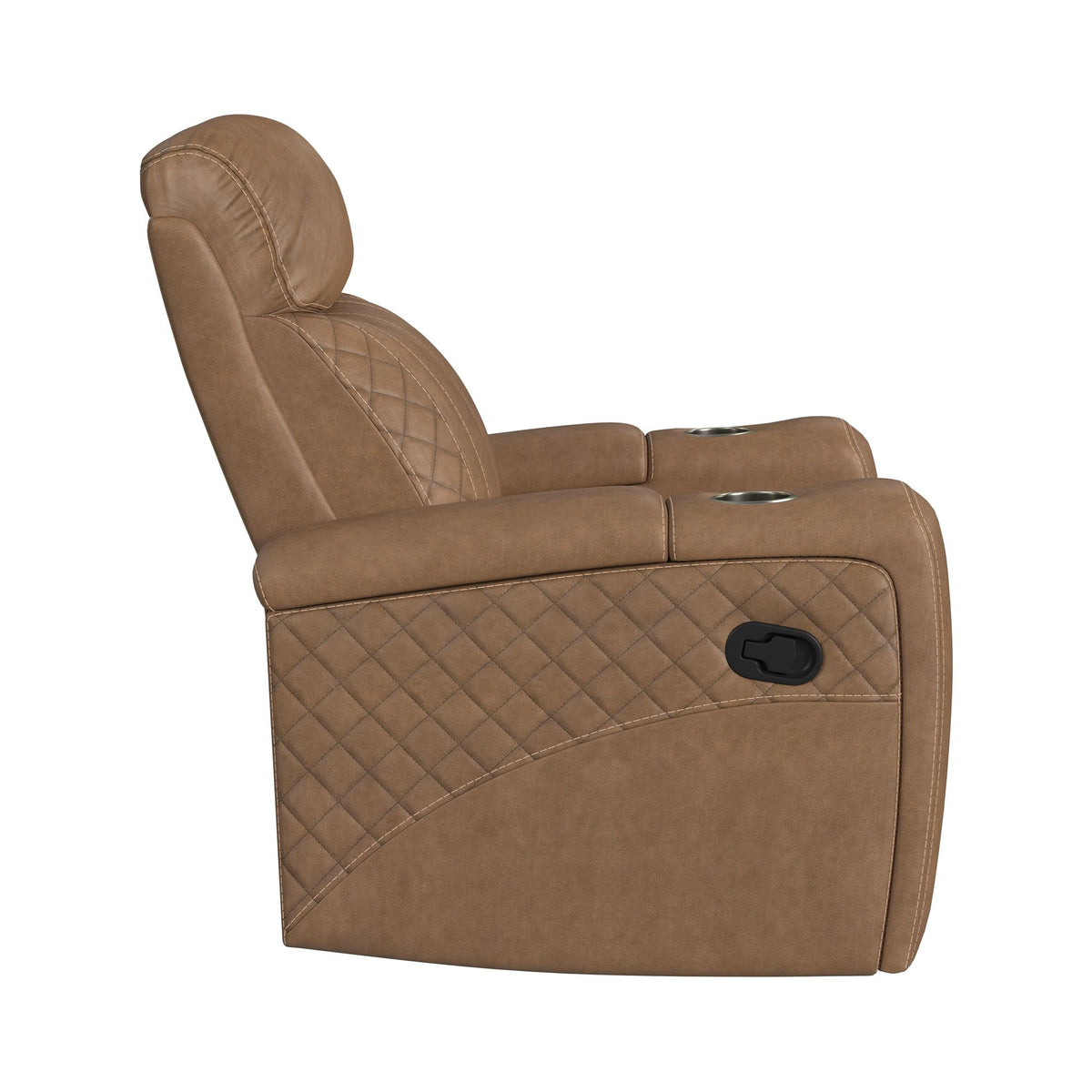 Side Kick Simba Saddle Recliner with Cupholders and White LED Light - Ornate Home