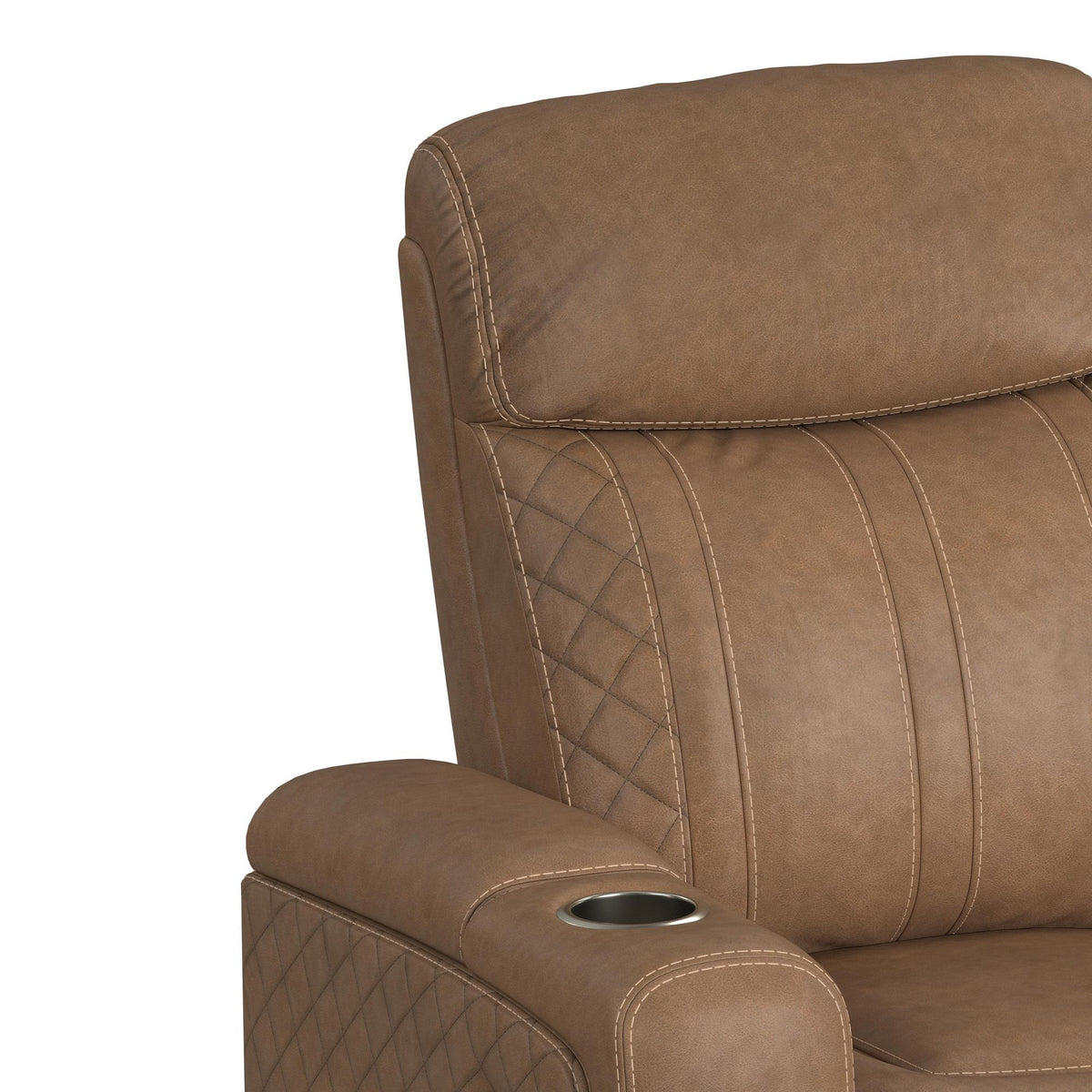Side Kick Simba Saddle Recliner with Cupholders and White LED Light - Ornate Home