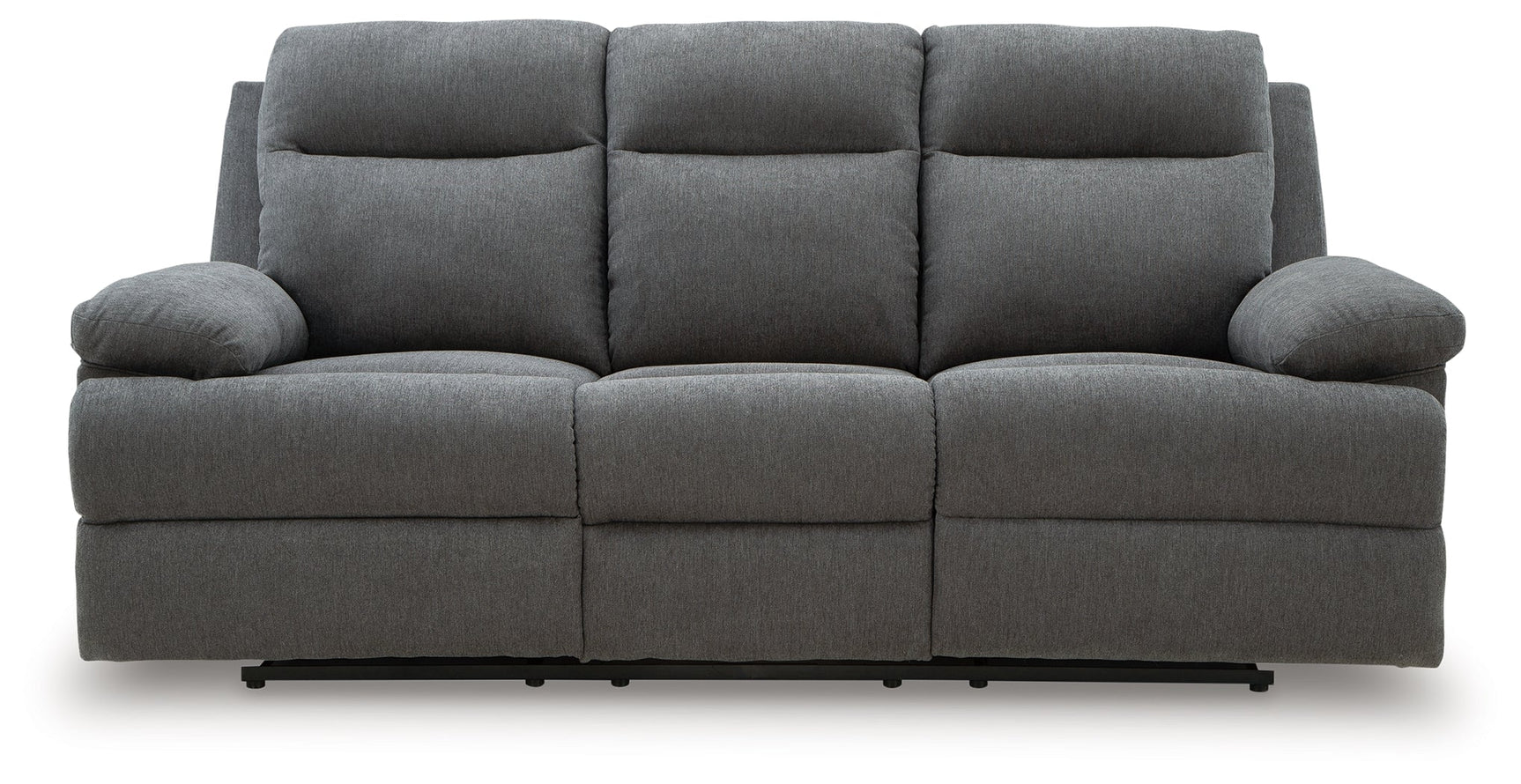Side-Swipe Charcoal REC Sofa w/Drop Down Table (Online Special Price) - Ornate Home