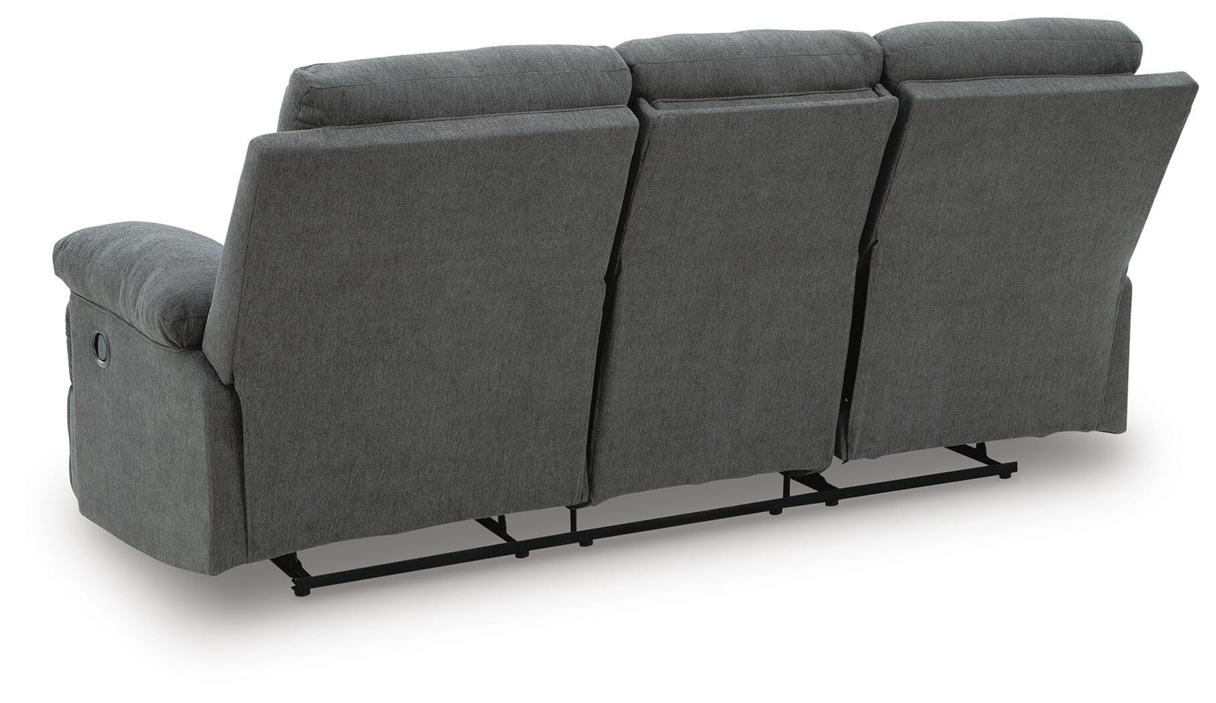 Side-Swipe Charcoal Reclining Sofa, Loveseat and Recliner - Ornate Home