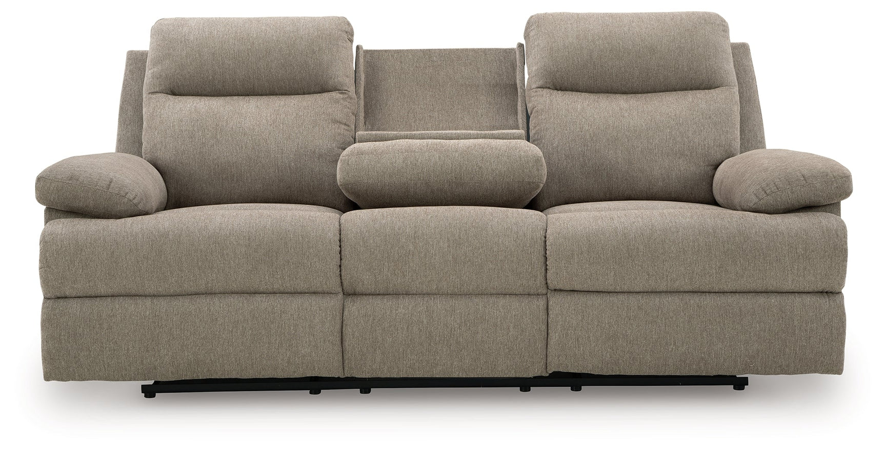 Side-Swipe Mocha REC Sofa w/Drop Down Table (Online Special Price) - Ornate Home