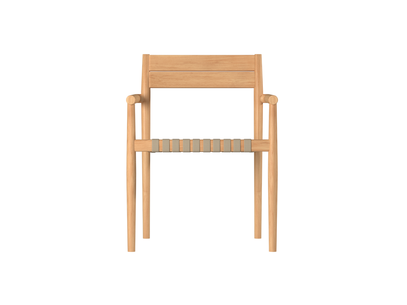 Siena Teak Taupe Beige Outdoor Woven Stacking Armchair (Set of 4) - Ornate Home