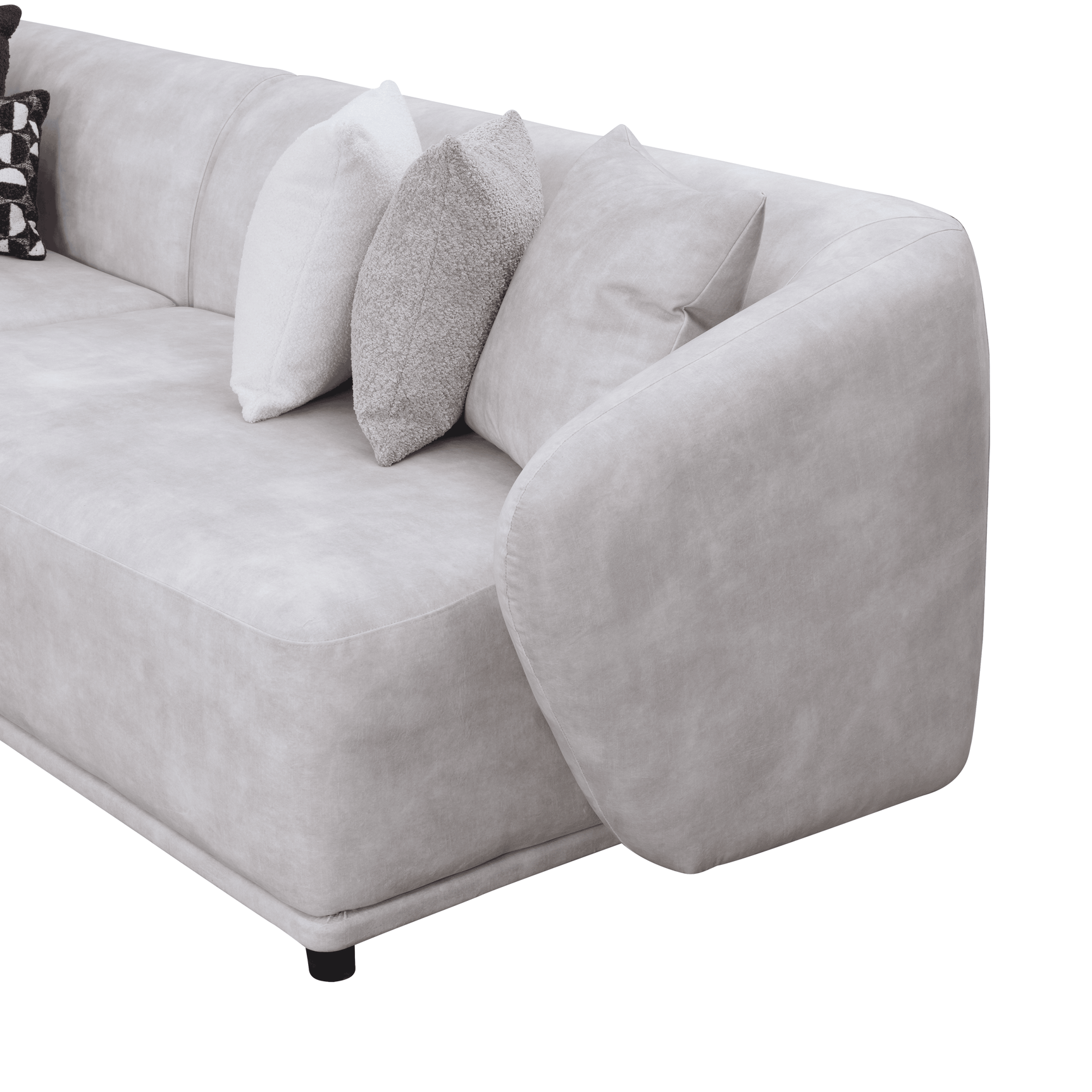 Sierra Vista Gray 5-piece Corner Sectional w/ Service Table - Ornate Home