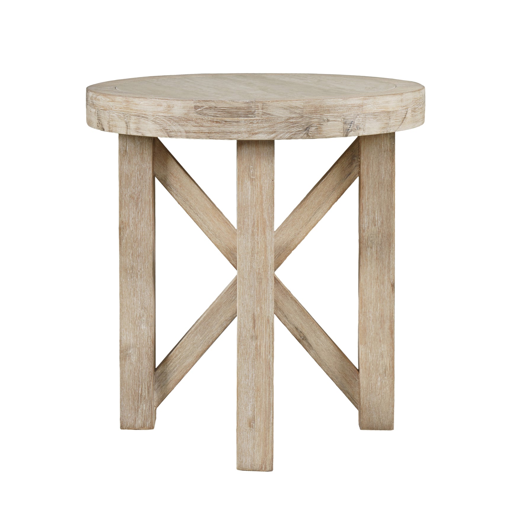 Sierrafina Almond Round End Table - Ornate Home