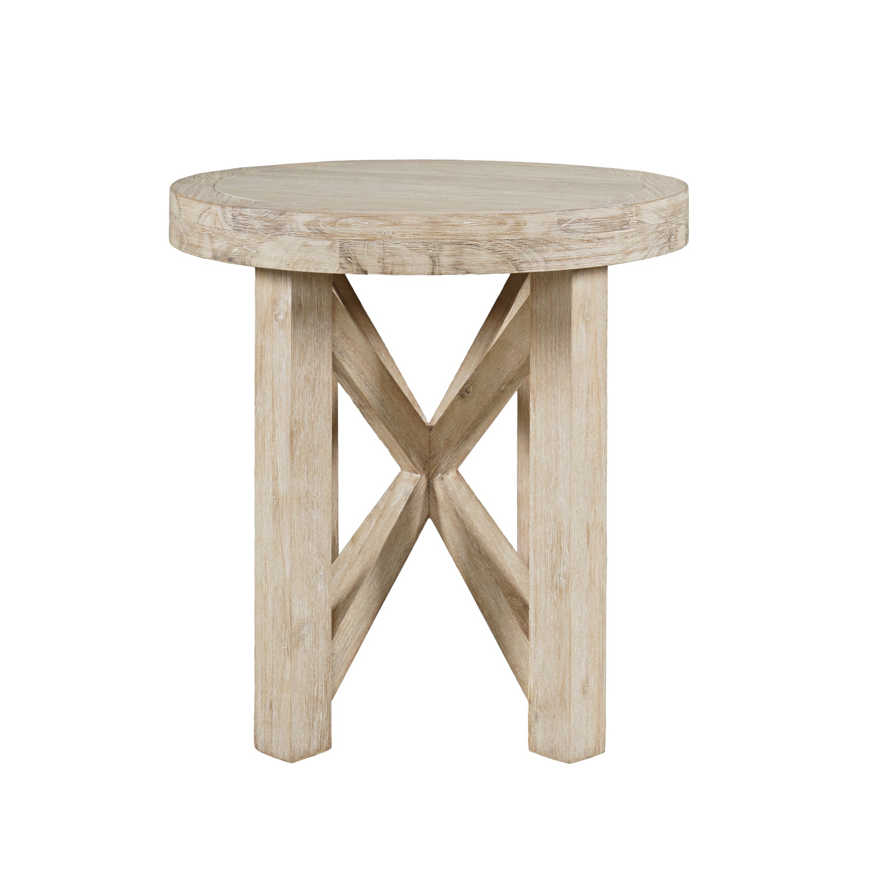 Sierrafina Almond Round End Table - Ornate Home