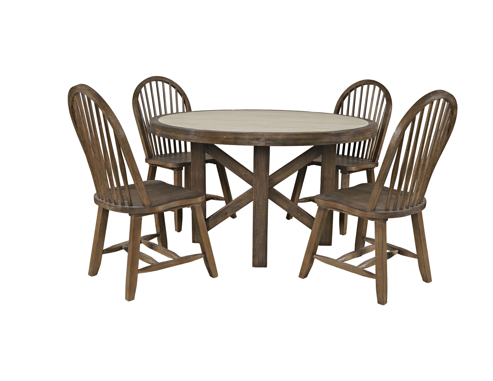 Sierrafina Cortado 52 Round Dining Table w/ 4 Hoop Back Chair - Ornate Home