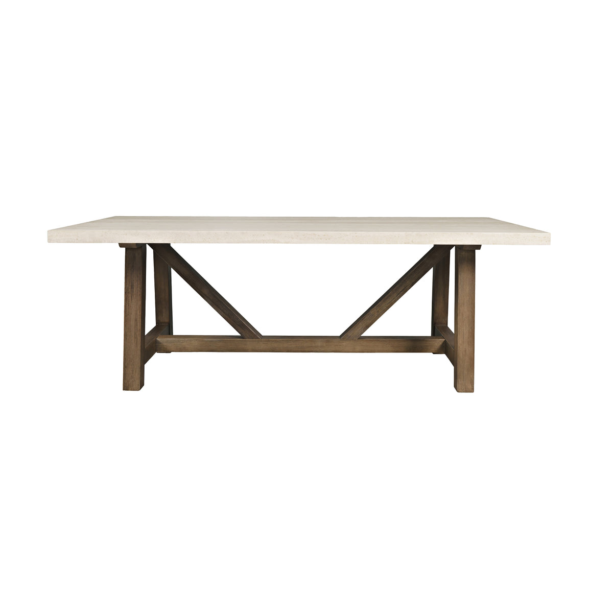 Sierrafina Cortado Trestle Dining Table w/ 4 Hoop Chair - Ornate Home