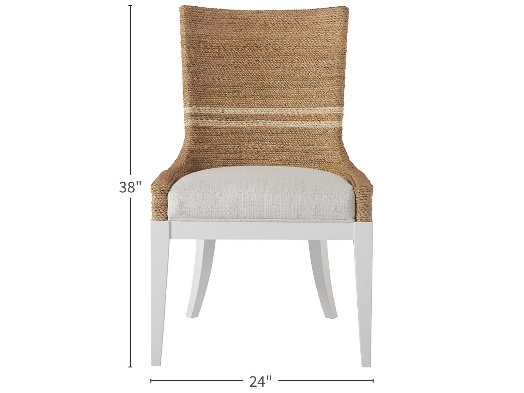 Siesta Key Sailcloth/White Dining Chair (Set of 2) - Ornate Home